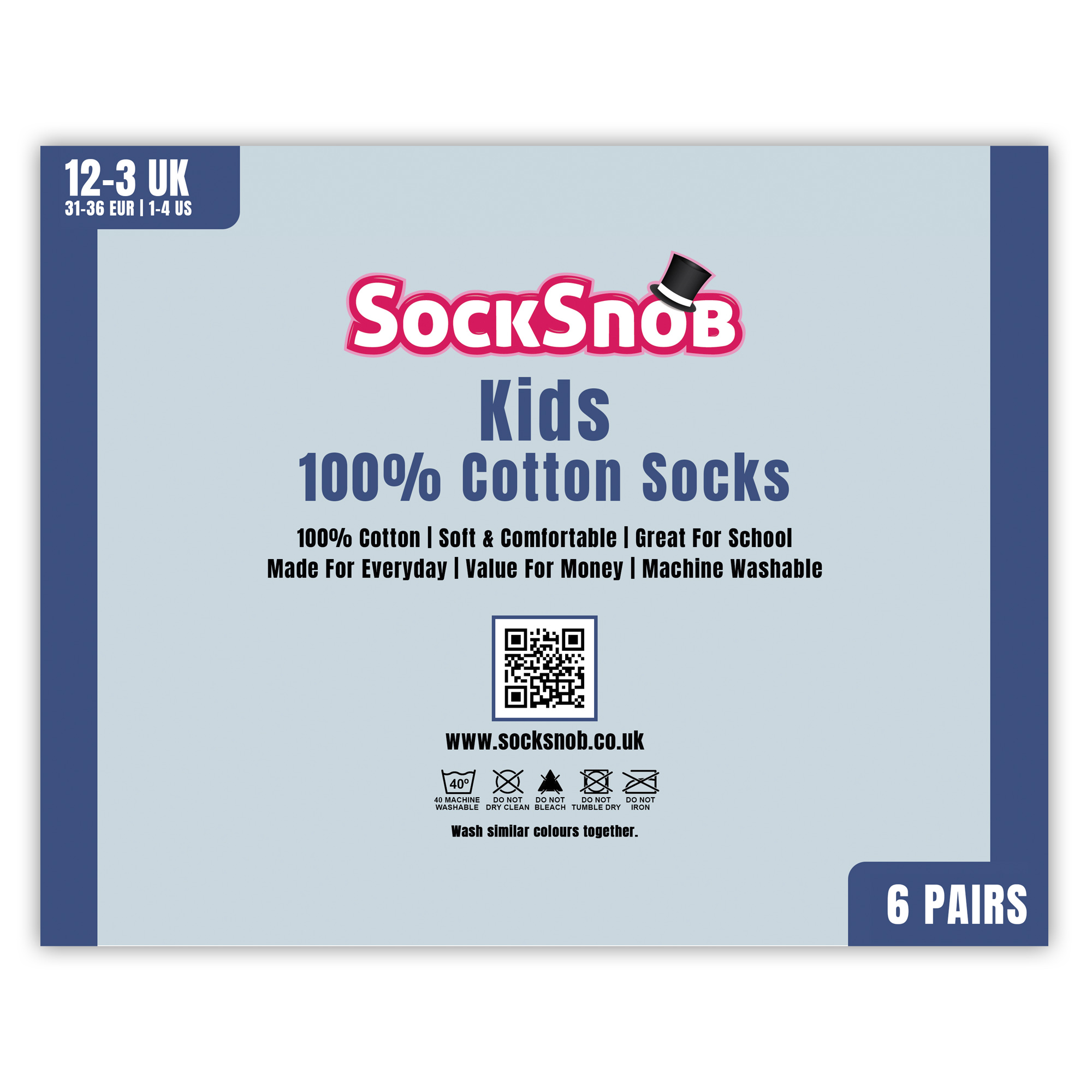 Pack de 6 calcetines transpirables 100 % algodón para niños - Imagen 3 de 6