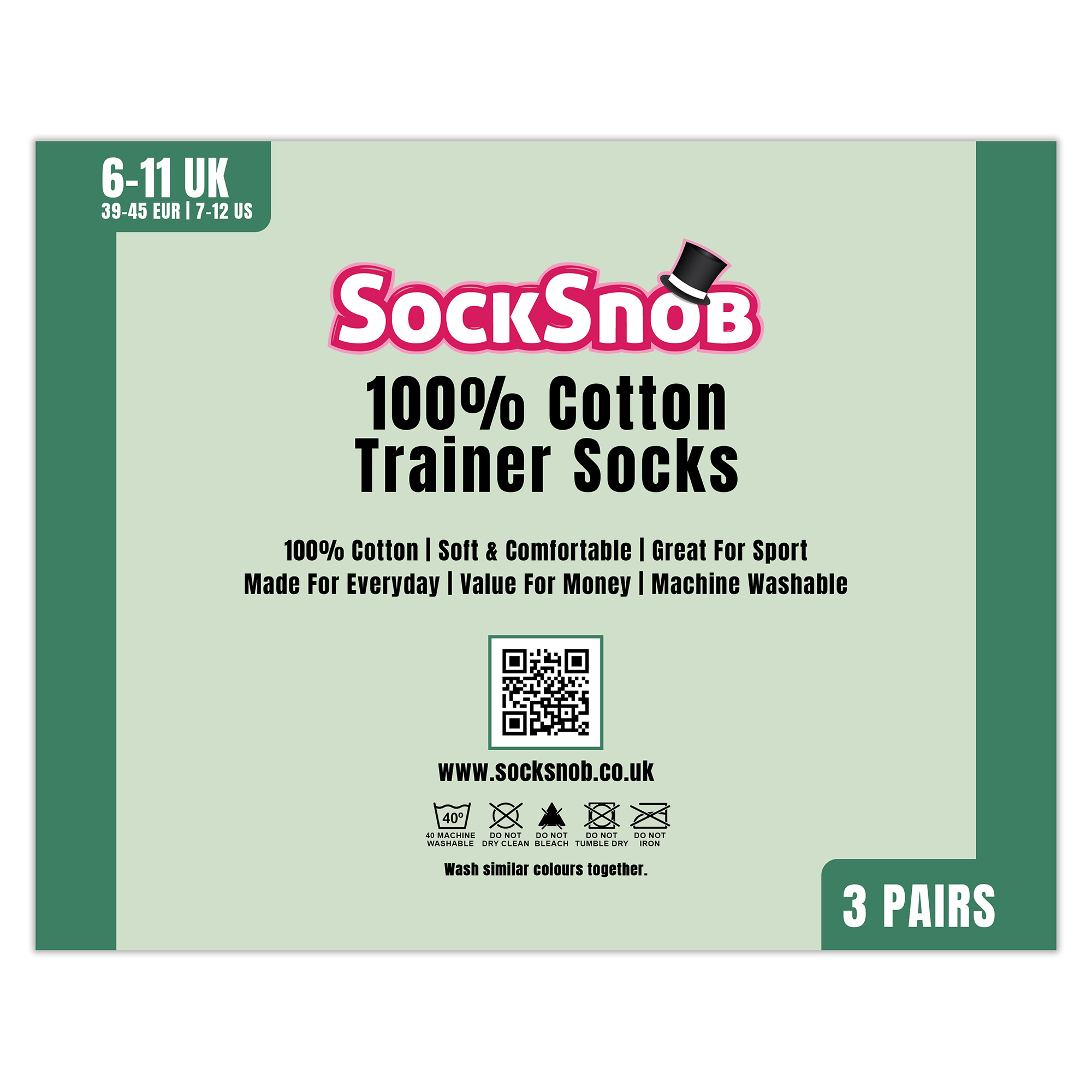 3 Pack Mens 100% Cotton Trainer Socks - Picture 8 of 11