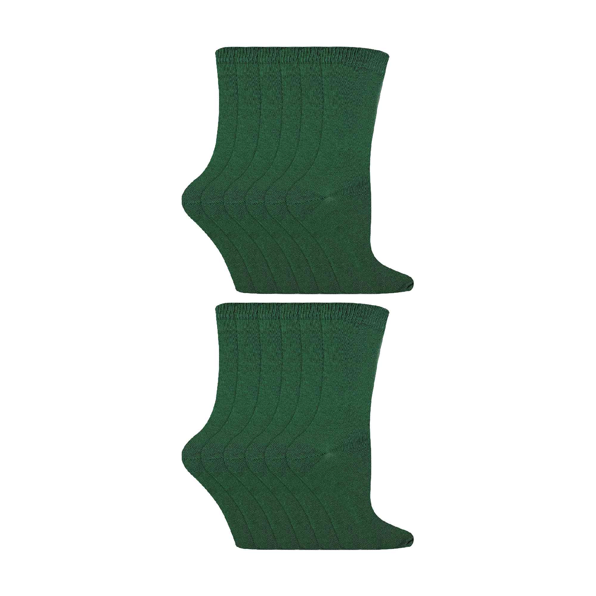 Kids Cotton Solid School Socks | 12 Pair Crew Casual Dress Socks | Boys & Girls - Picture 7 of 56