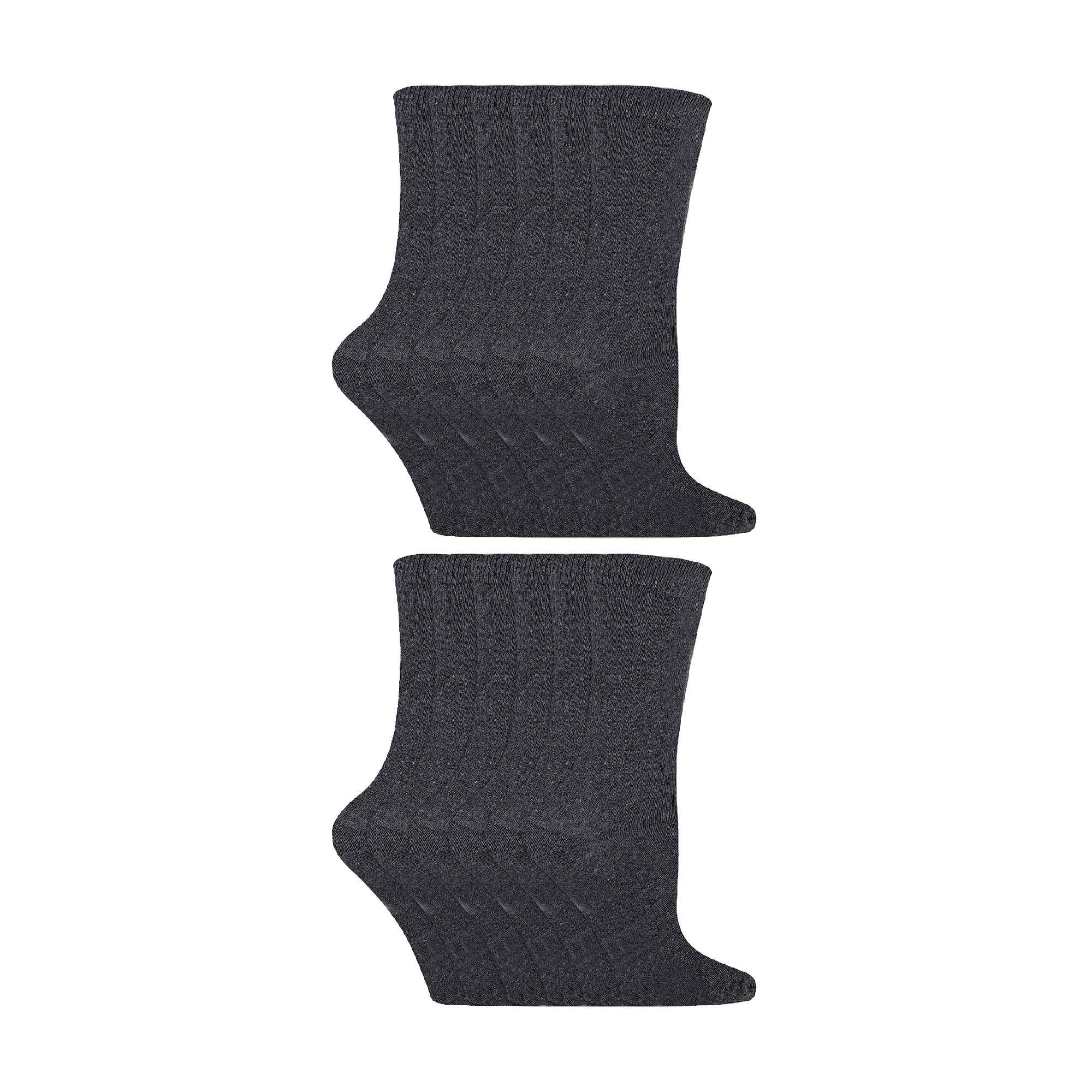 Kids Cotton Solid School Socks | 12 Pair Crew Casual Dress Socks | Boys & Girls - Picture 12 of 56