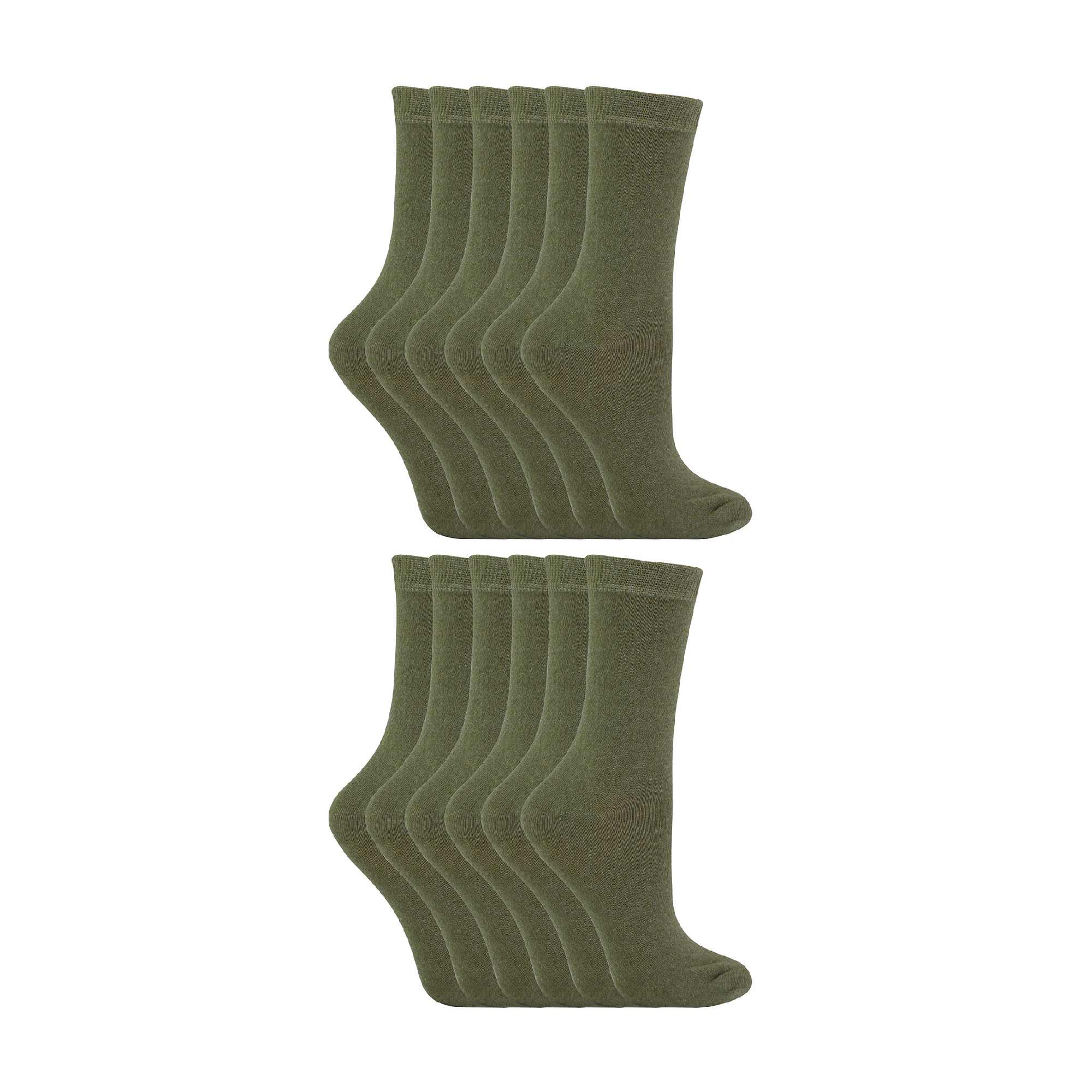 Kids Cotton Solid School Socks | 12 Pair Crew Casual Dress Socks | Boys & Girls - Picture 42 of 56