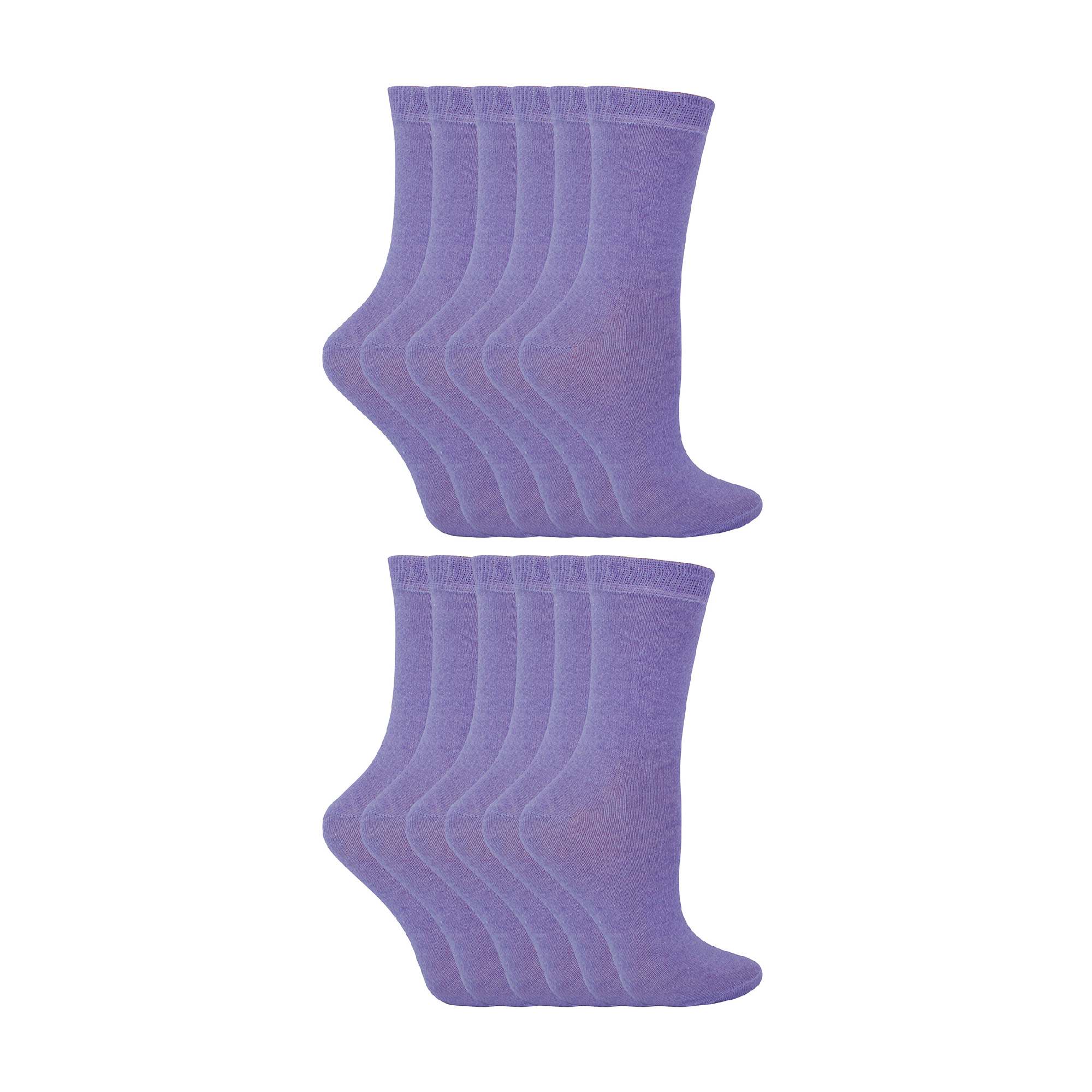 Kids Cotton Solid School Socks | 12 Pair Crew Casual Dress Socks | Boys & Girls - Picture 47 of 56