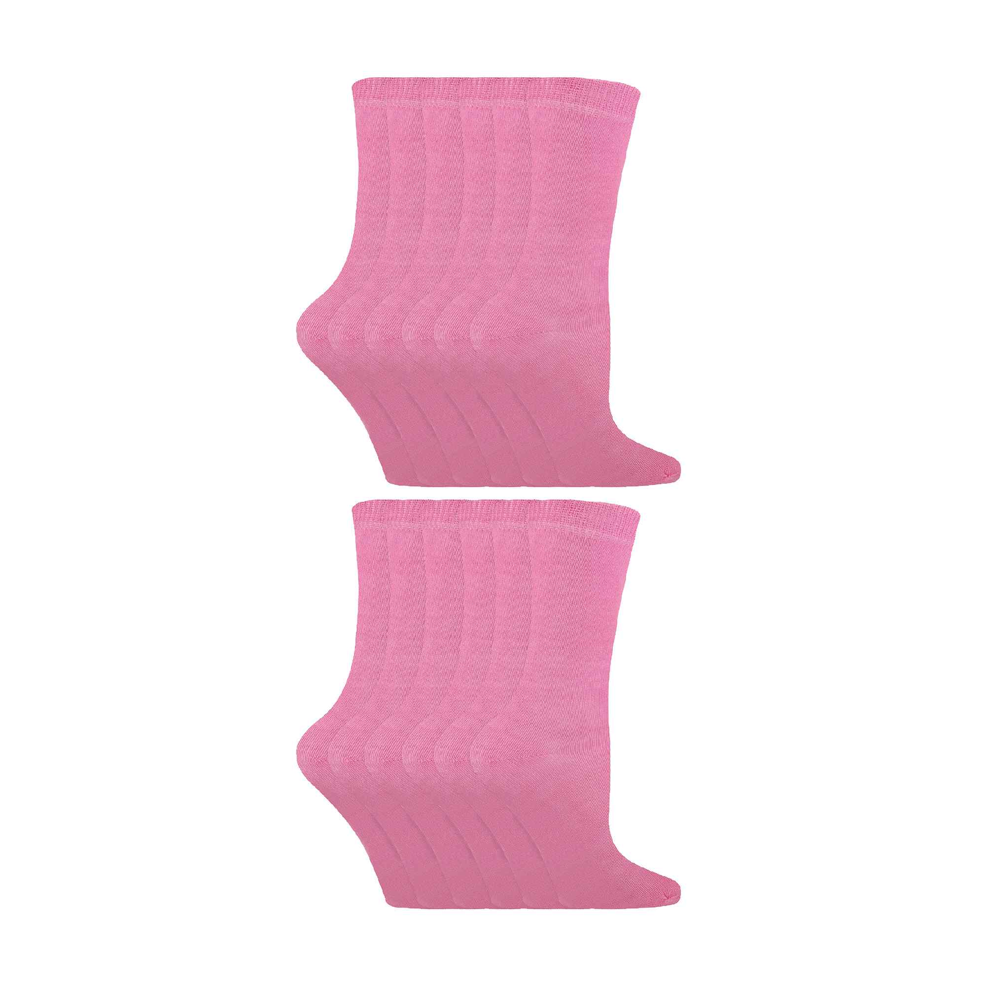 Kids Cotton Solid School Socks | 12 Pair Crew Casual Dress Socks | Boys & Girls - Picture 22 of 56