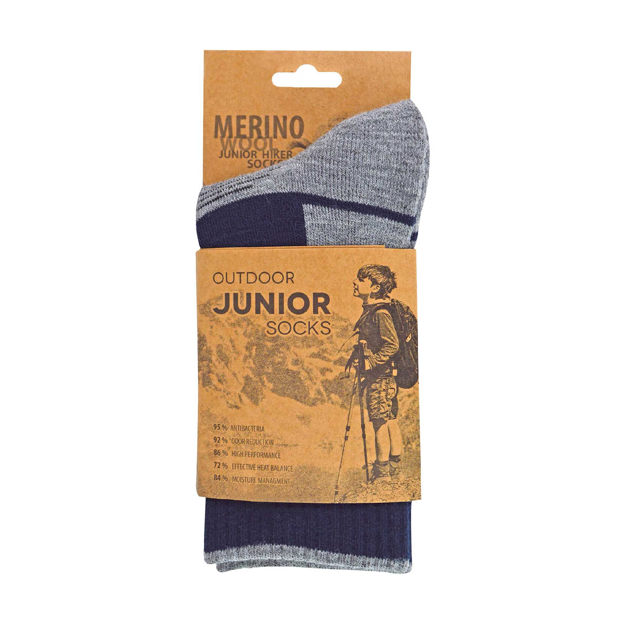 1 Pack Kids Merino Wool Hiking Socks - Picture 18 of 21