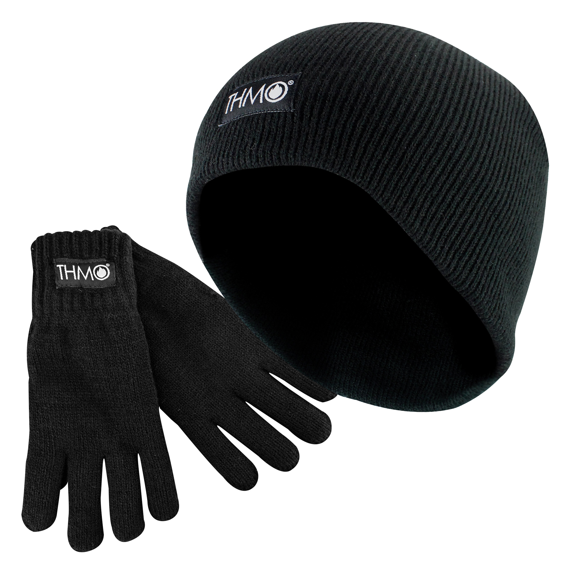 Kids Thinsulate Beanie Hat And Gloves Set | THMO | 3m Knitted Warm Hat & Gloves