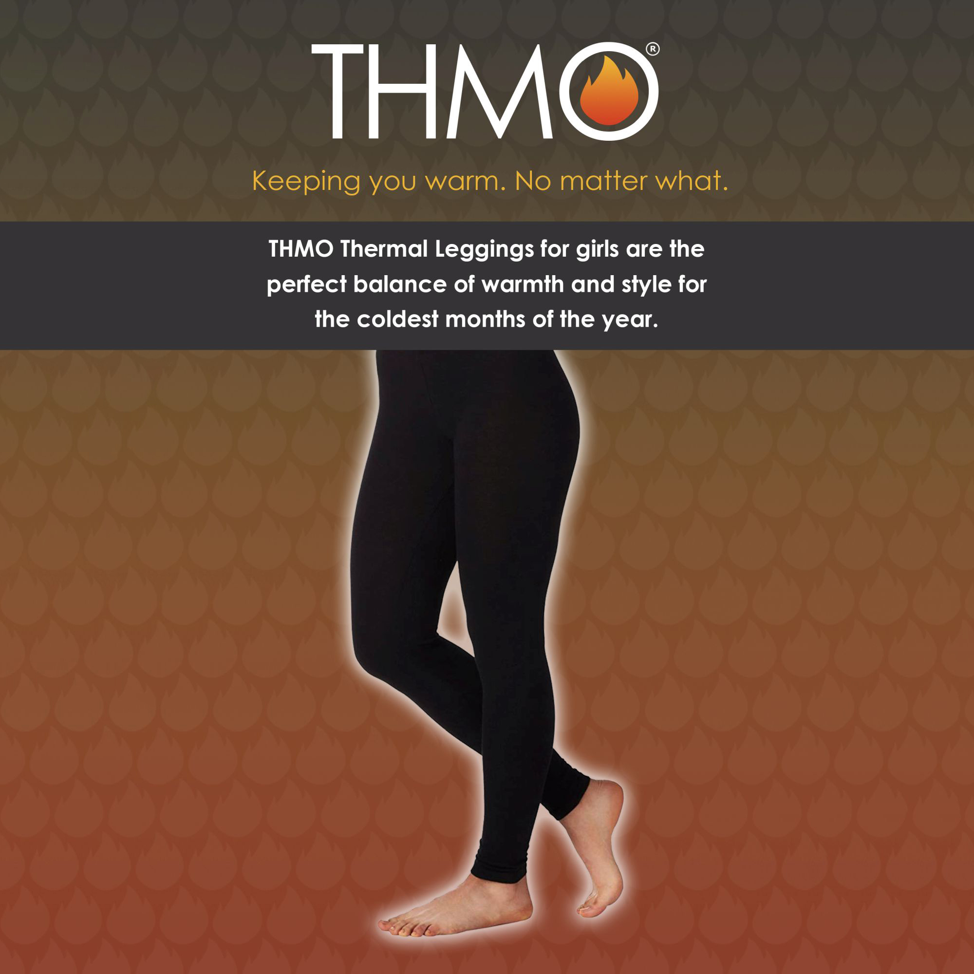 Kids 3 Pack Thermal Leggings with Thermal Brushed Inner - Picture 4 of 6