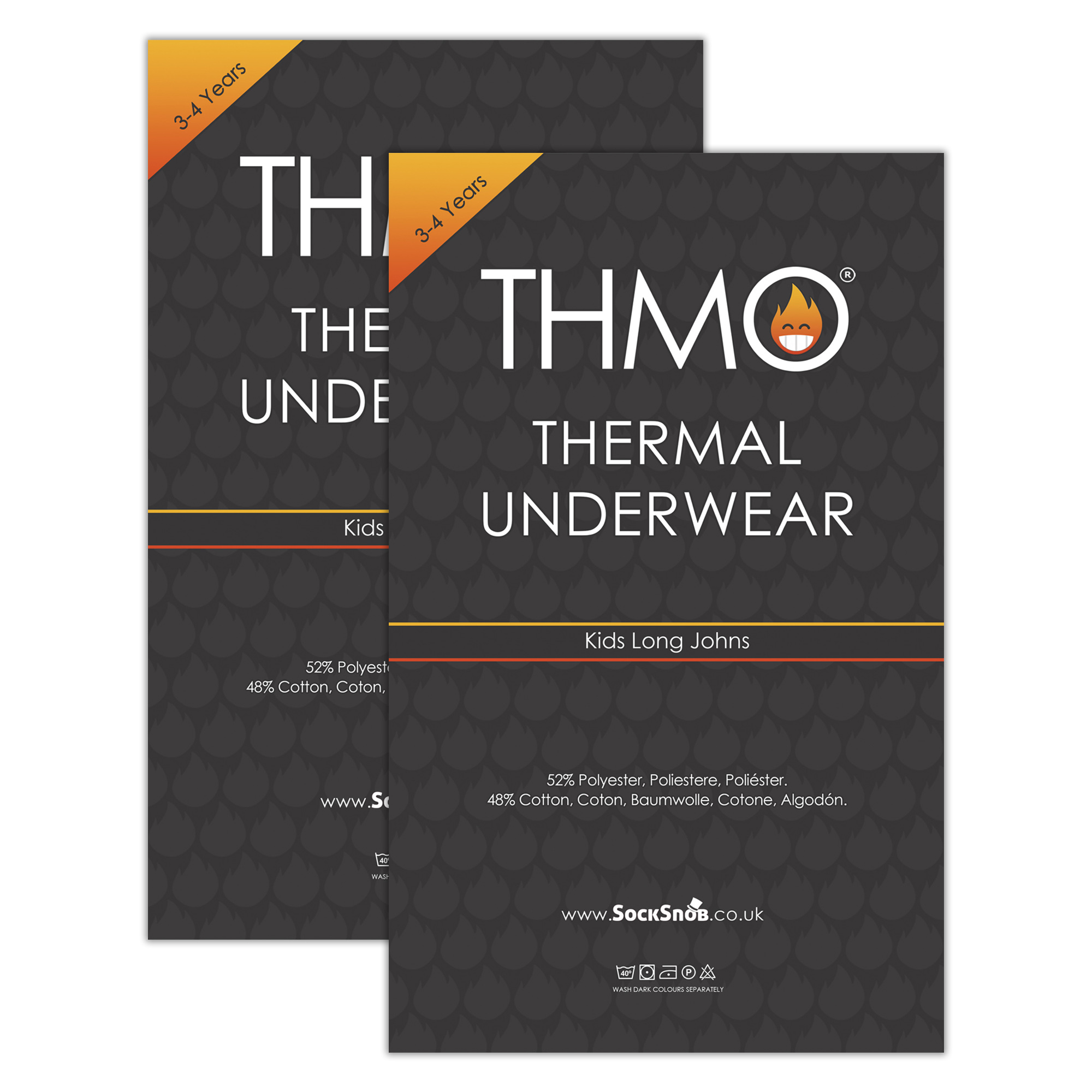 THMO - 2 Pack Thermal Underpants Leggings For Kids - Picture 3 of 11