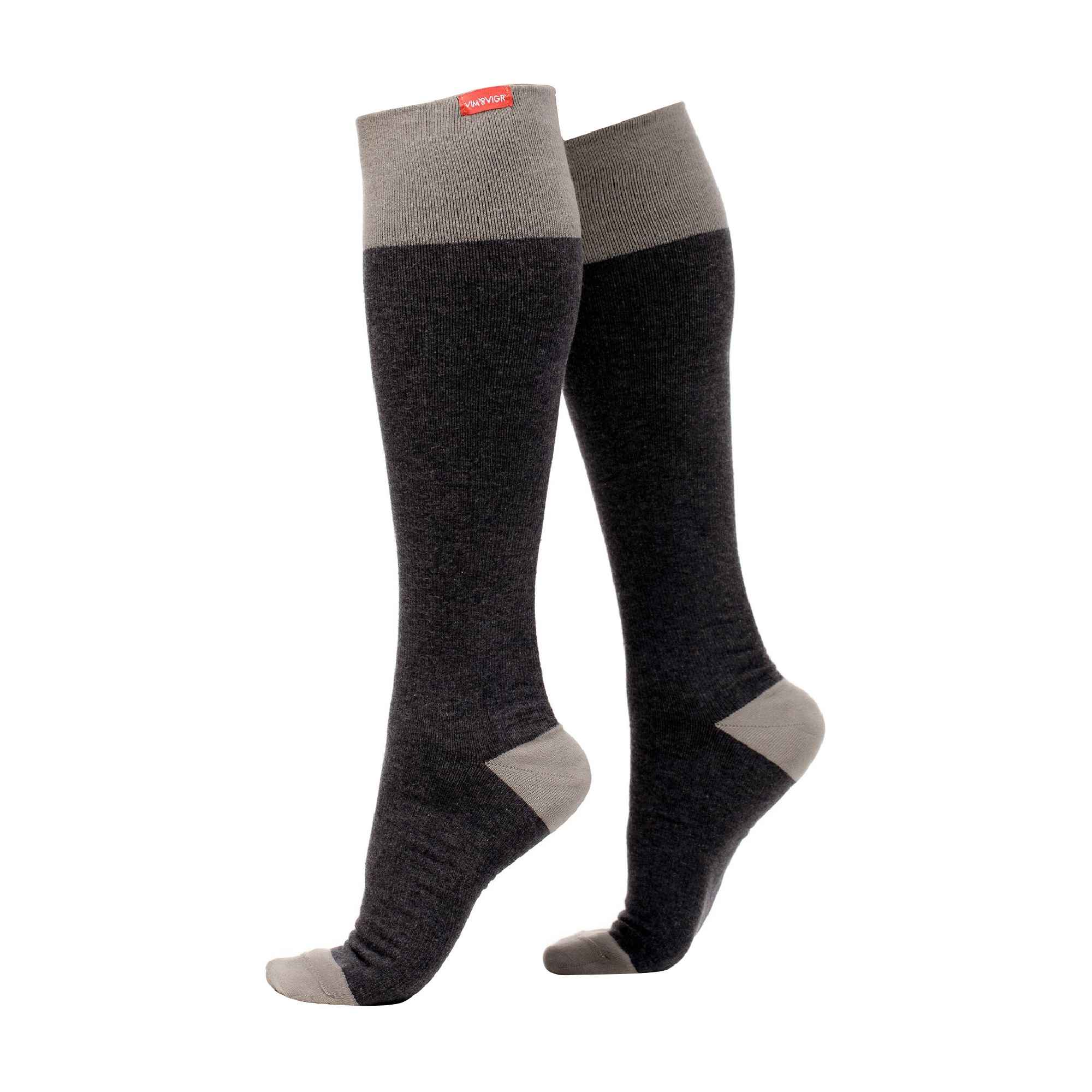 VIM&VIGR - Chaussettes Contention points de vente Mollet Large Femme Homme | Coton 20-30 mmhg