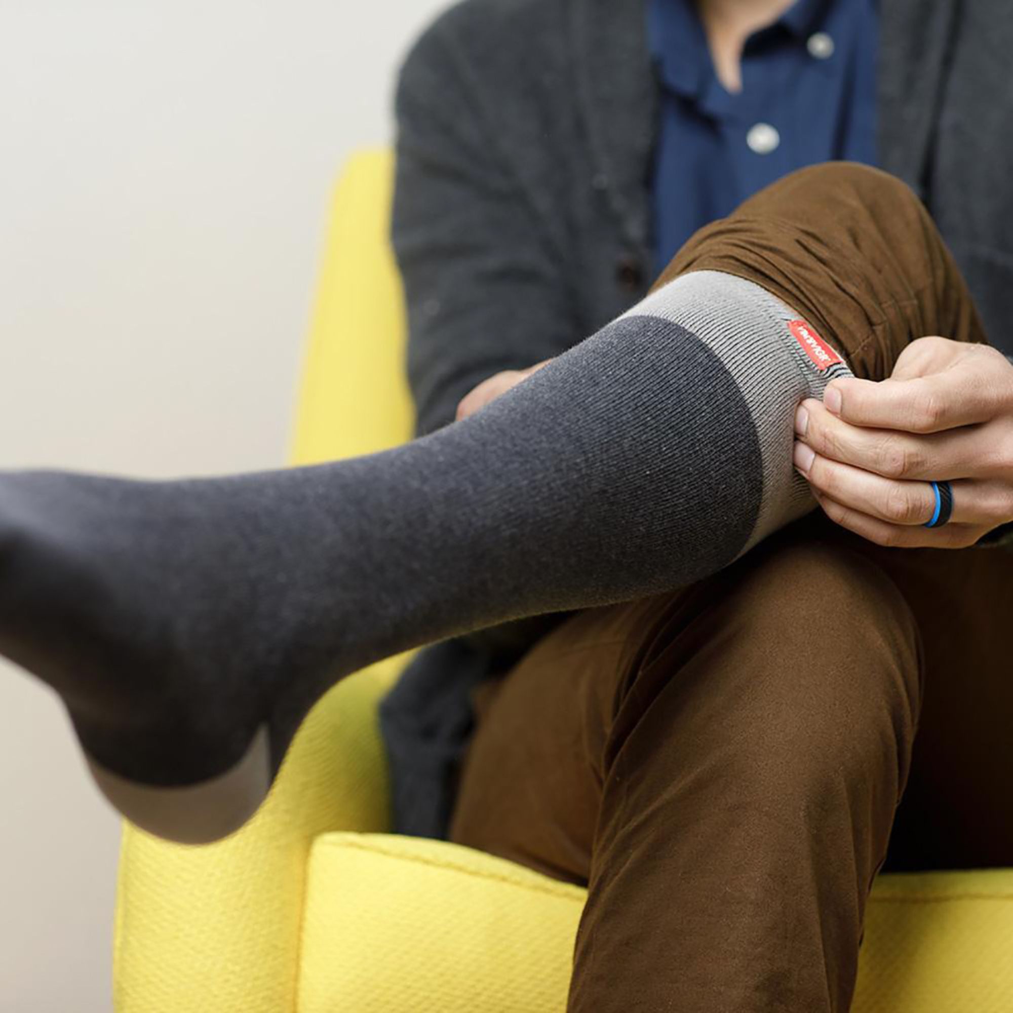 VIM&VIGR - Chaussettes Contention Mollet Large vendu Femme Homme | Coton 20-30 mmhg
