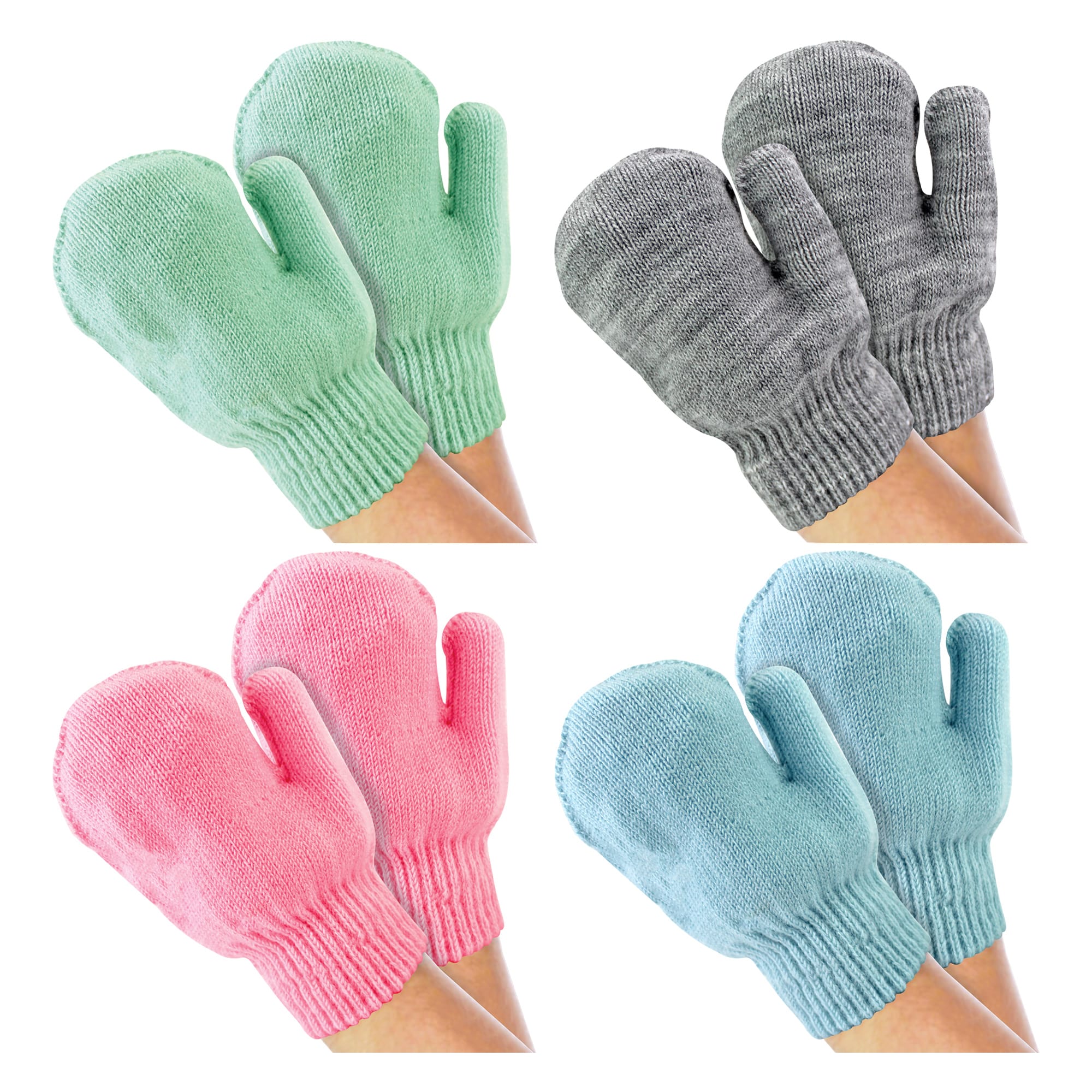 Baby Baby Gloves by Sock Snob - 4 Multi Pack Cotton Striped Cute Gloves