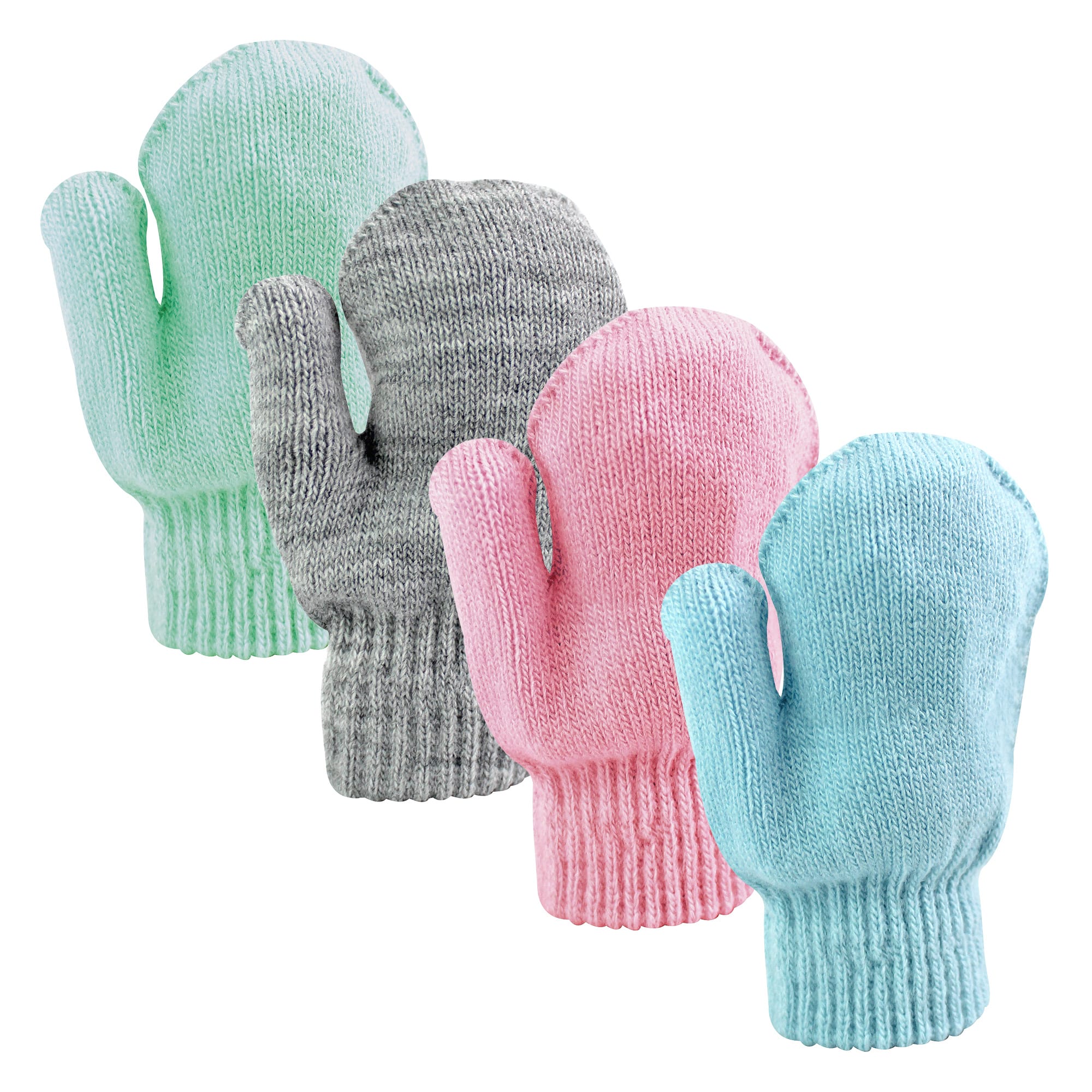 Baby Baby Gloves by Sock Snob - 4 Multi Pack Cotton Striped Cute Gloves - Produktbild 3