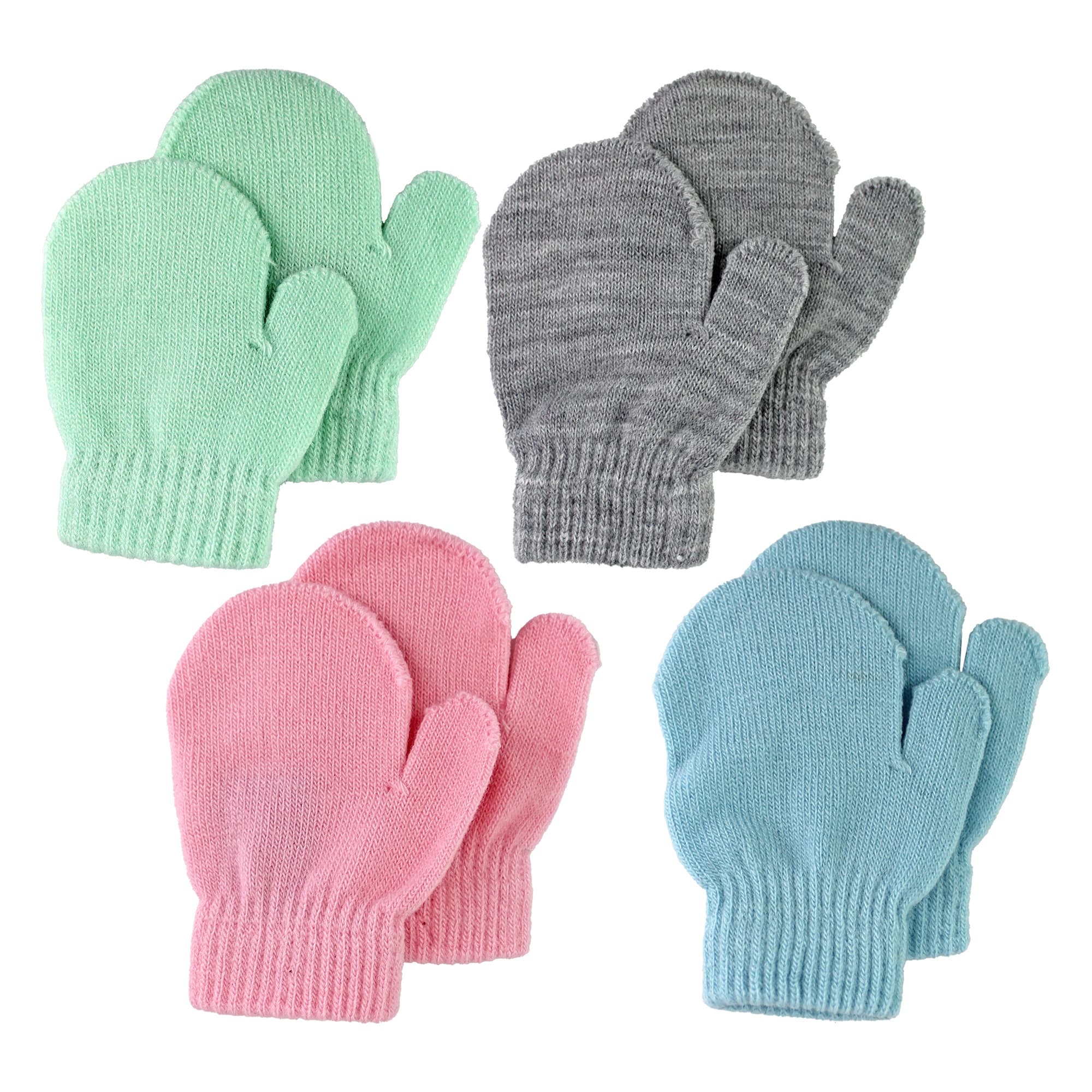 Baby Baby Gloves by Sock Snob - 4 Multi Pack Cotton Striped Cute Gloves