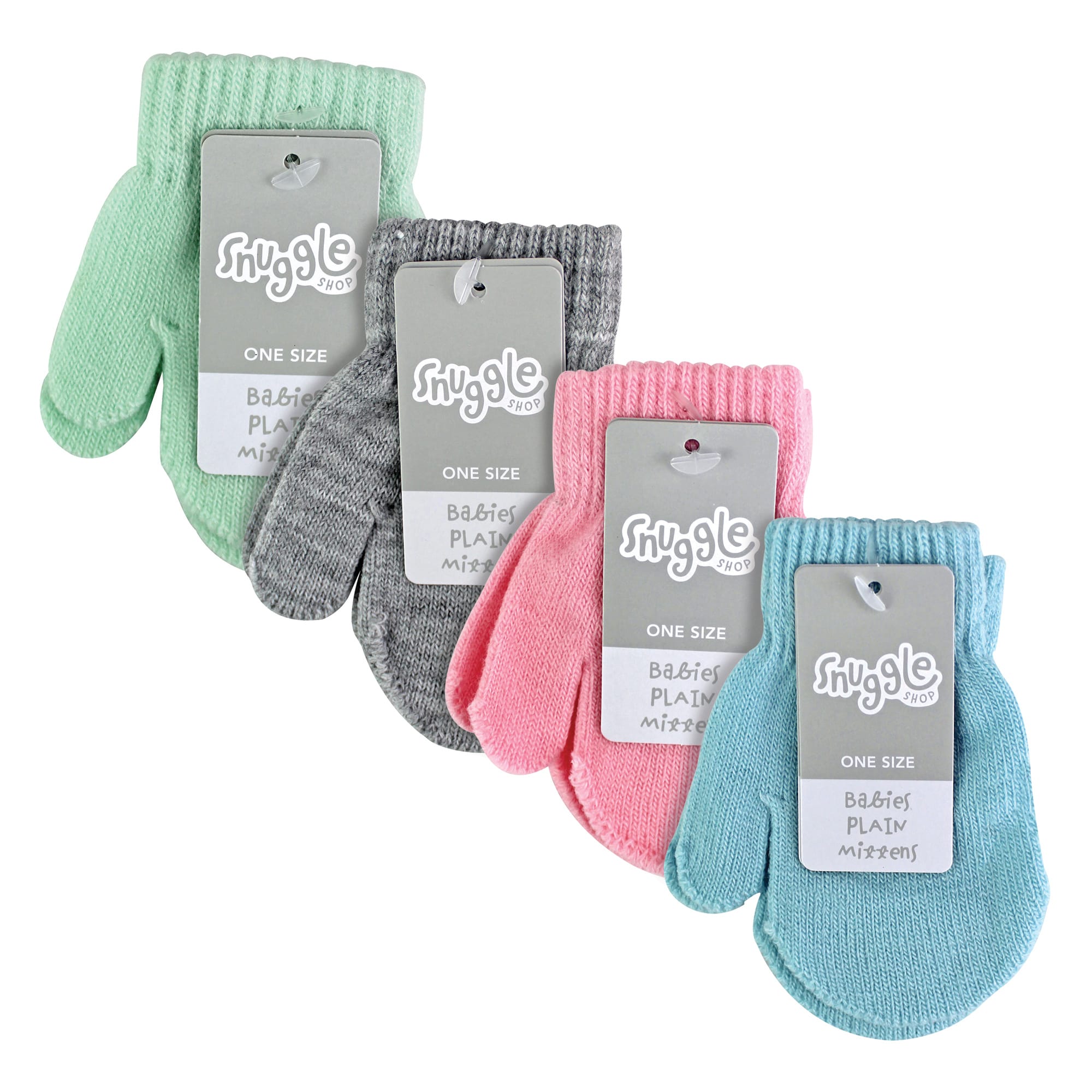 Baby Baby Gloves by Sock Snob - 4 Multi Pack Cotton Striped Cute Gloves - Produktbild 1