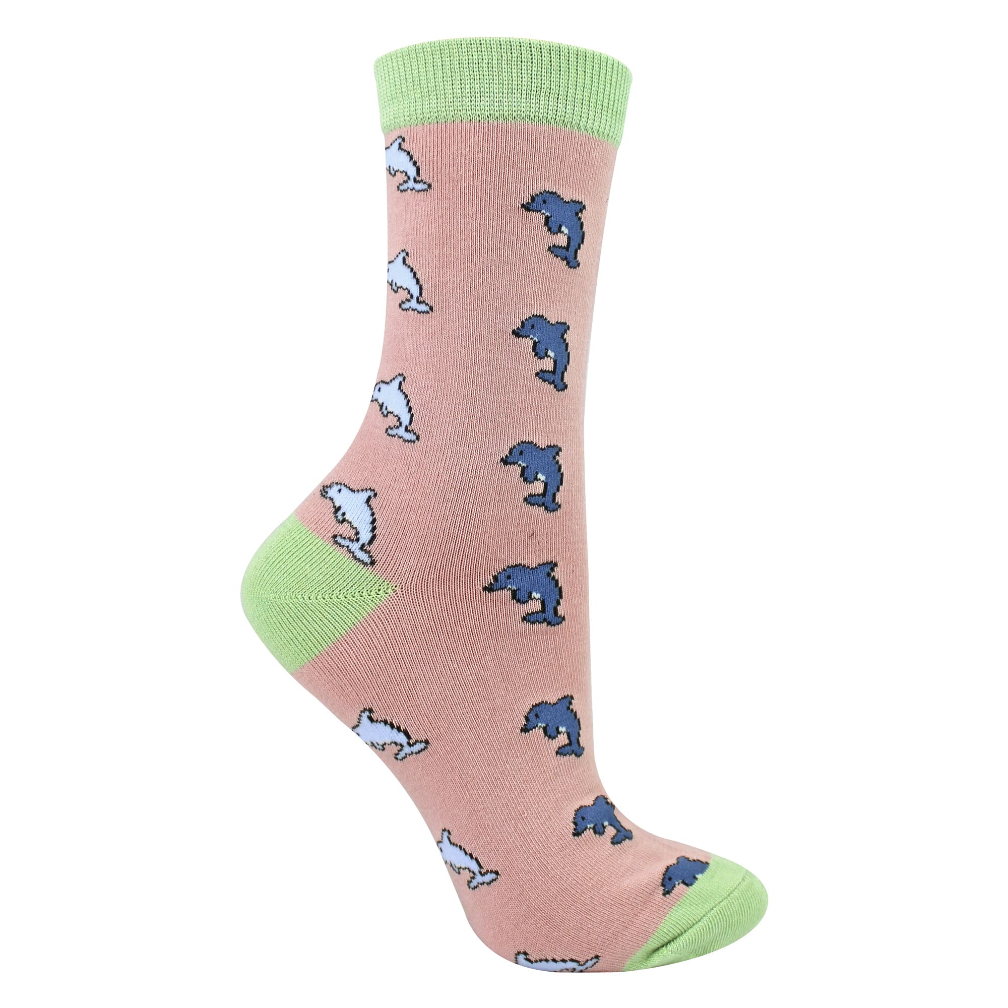 Womens Dolphins Novelty Patterned Bamboo Socks by Miss Sparrow