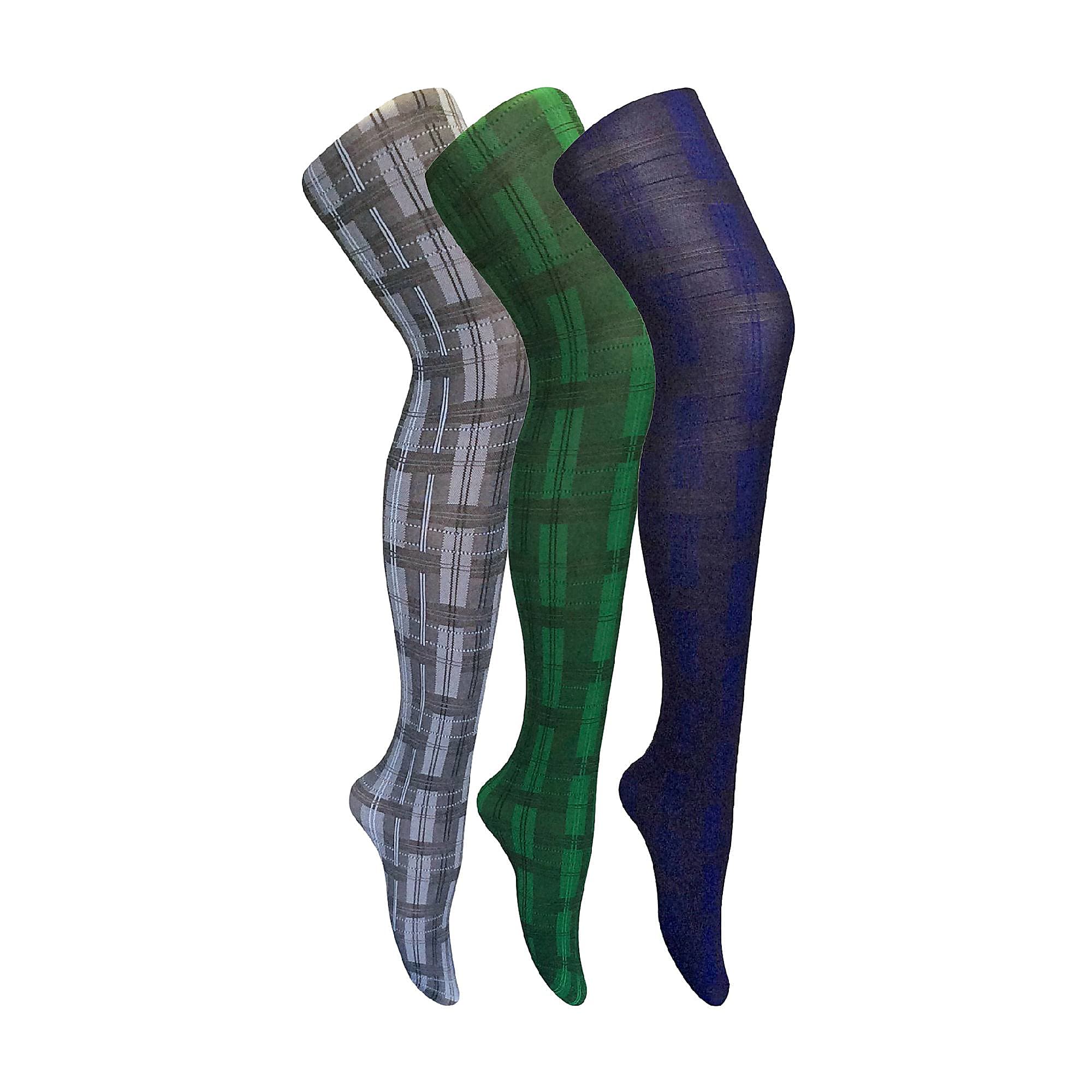 Womens 80 Denier Tights by Sock Snob - 3 Multi Pack Colourful Tights - 第 4/24 張圖片