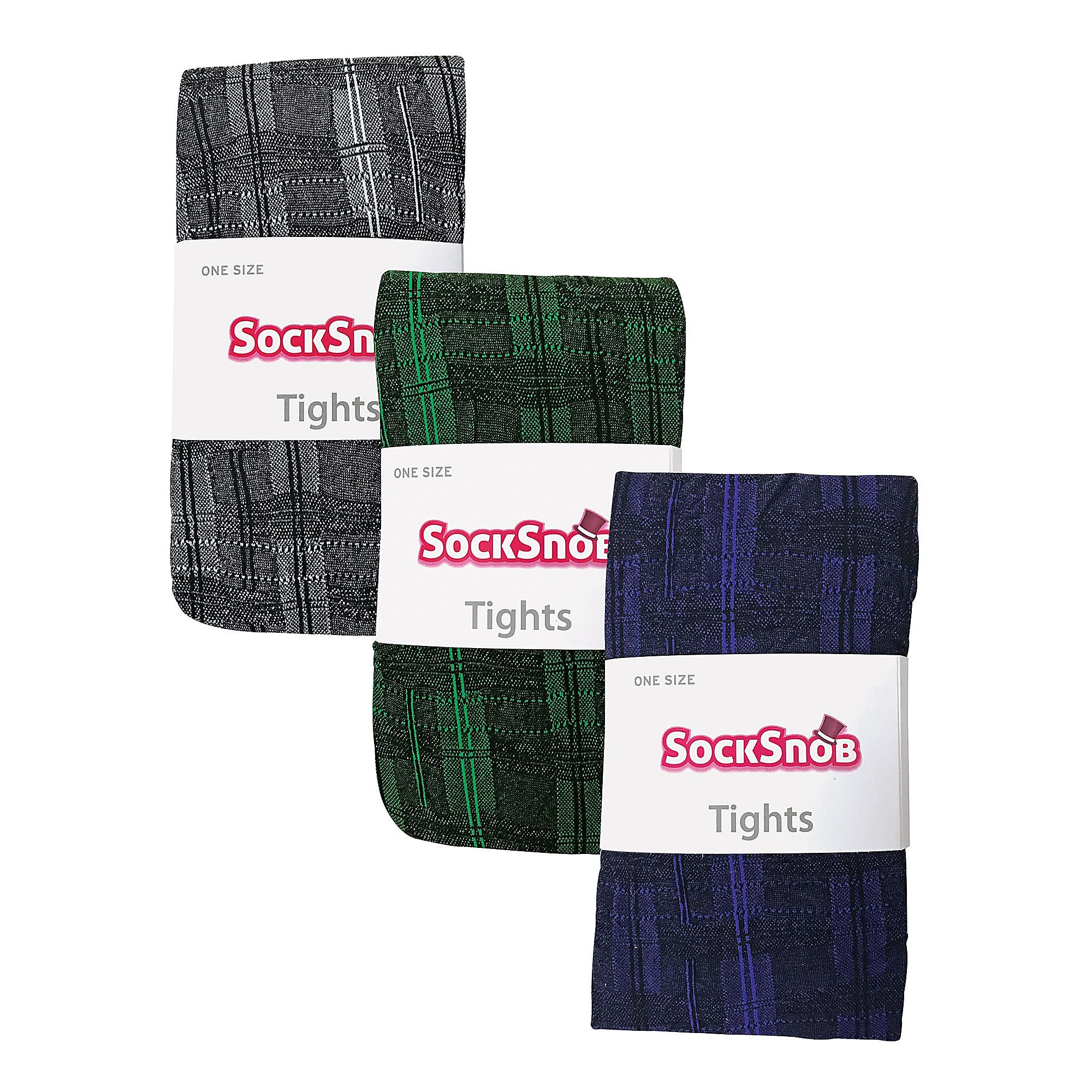 Womens 80 Denier Tights by Sock Snob - 3 Multi Pack Colourful Tights - 第 5/24 張圖片