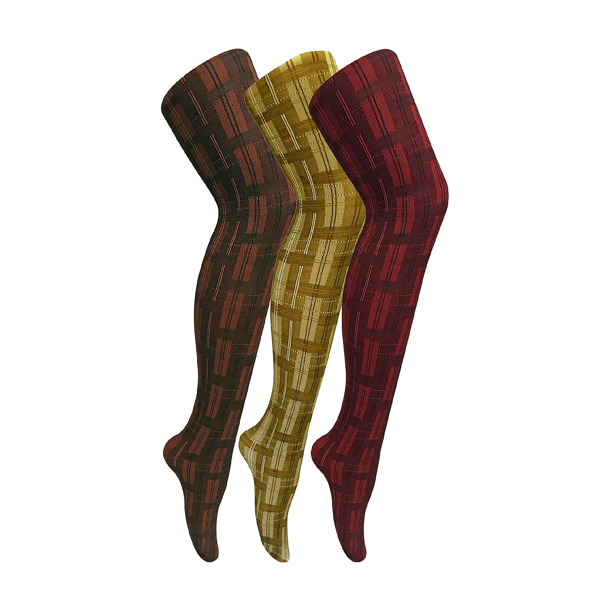 Womens 80 Denier Tights by Sock Snob - 3 Multi Pack Colourful Tights - 第 7/24 張圖片