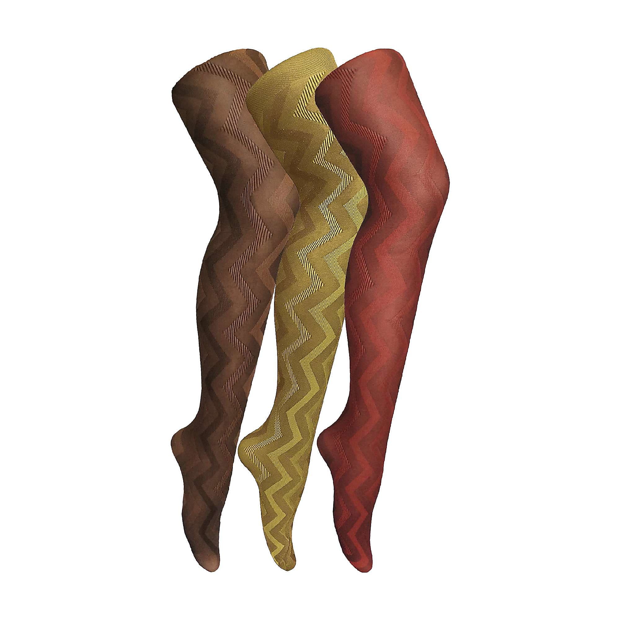Womens 80 Denier Tights by Sock Snob - 3 Multi Pack Colourful Tights - 第 22/24 張圖片