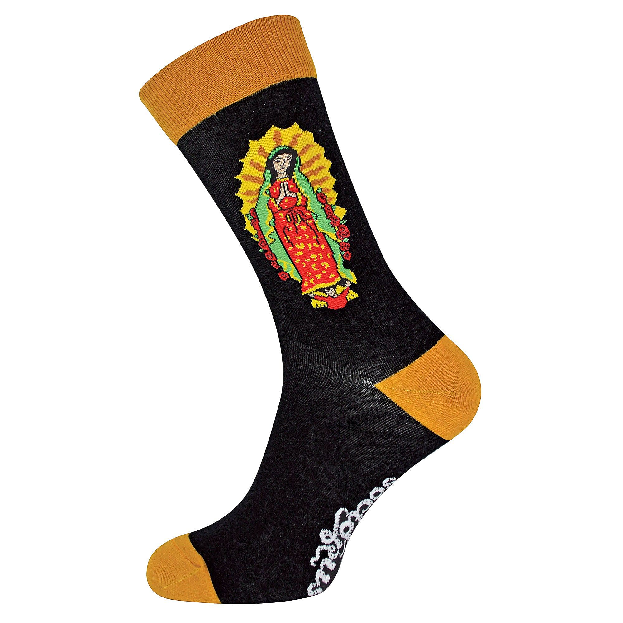 Calcetines Mary Guadalupe | Soctopus | Divertidos calcetines de algodón Lady of Guadalupe - Imagen 2 de 3