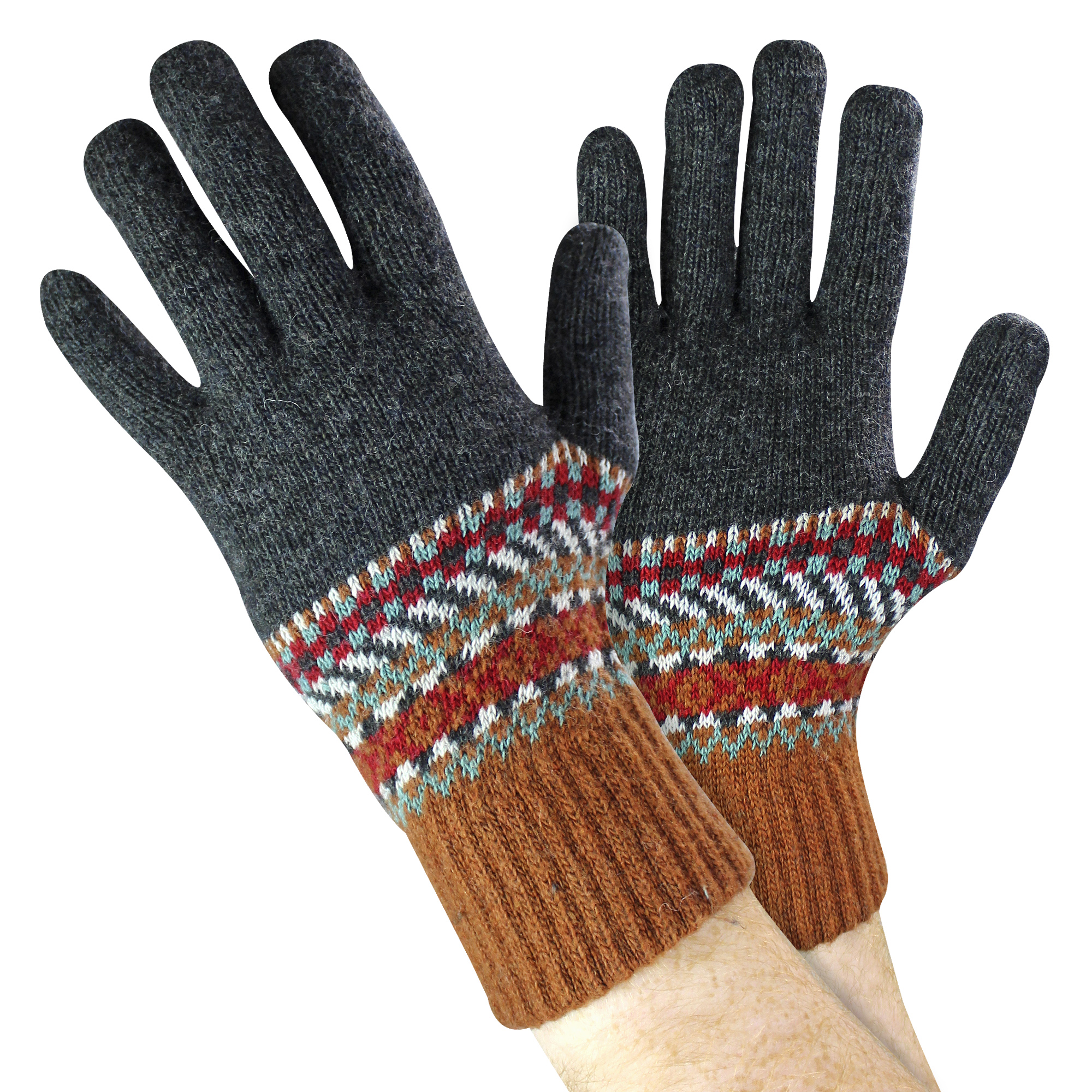 Herren Wollhandschuhe | Winter süße Fairisle Handschuhe für kaltes Wetter - Bild 2 von 9