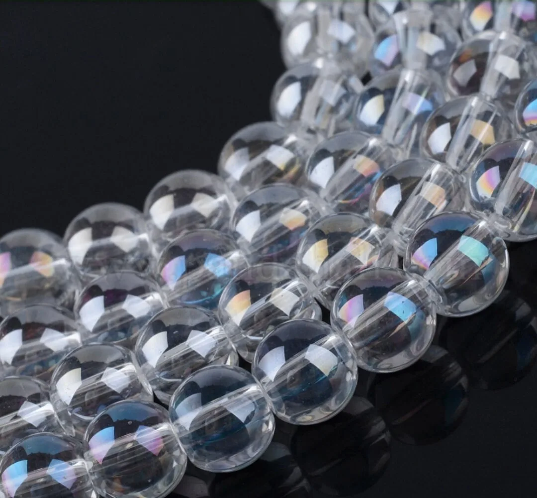 6mm Clear Glass Bubble Beads