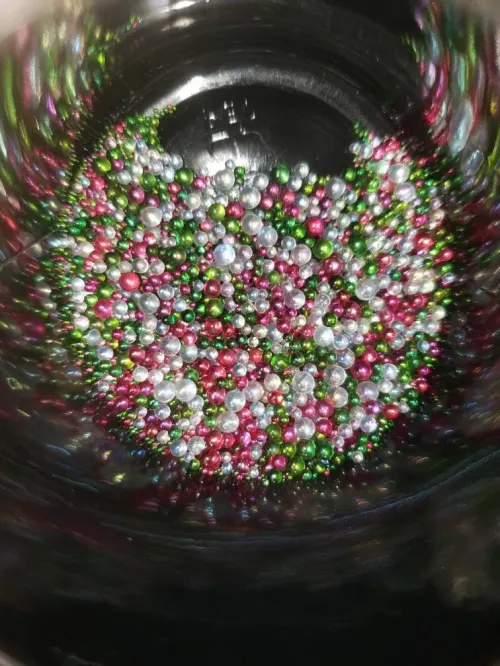 Christmas Mix Glass Bubble Beads