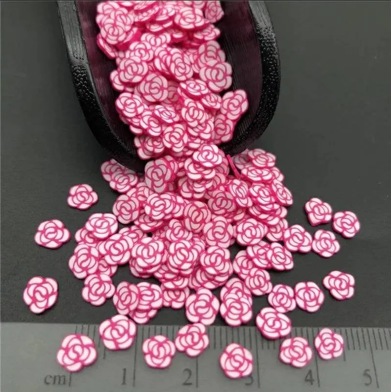 Polymer Clay Slices Pink Flowers Or Black Flowers Select Size 6110390B