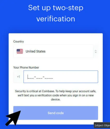 Setup Coinbase 2-FA
