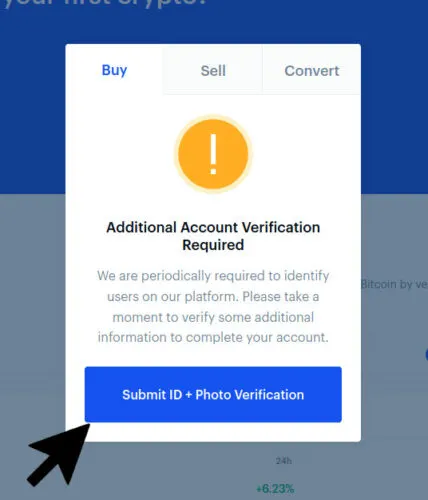 Additional Account Verification Coinbase