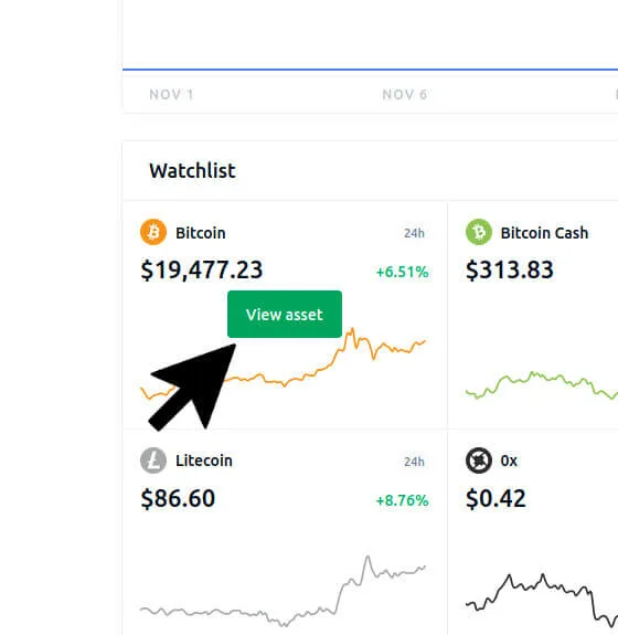 View Asset Coinbase