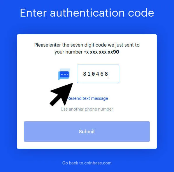 Enter 2FA Code Coinbase