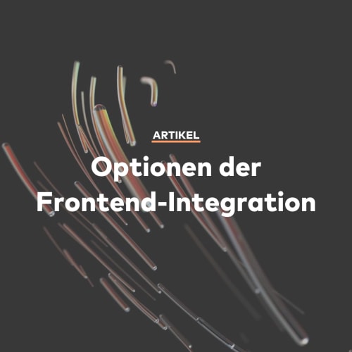 Optionen der Frontend-Integration