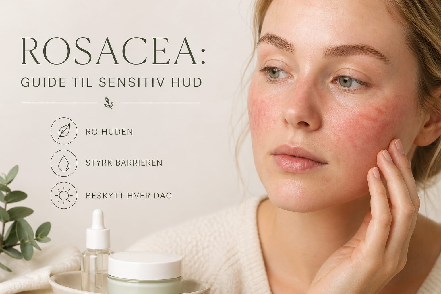 Rosacea hudpleie: Slik roer du sensitiv hud | Soèl