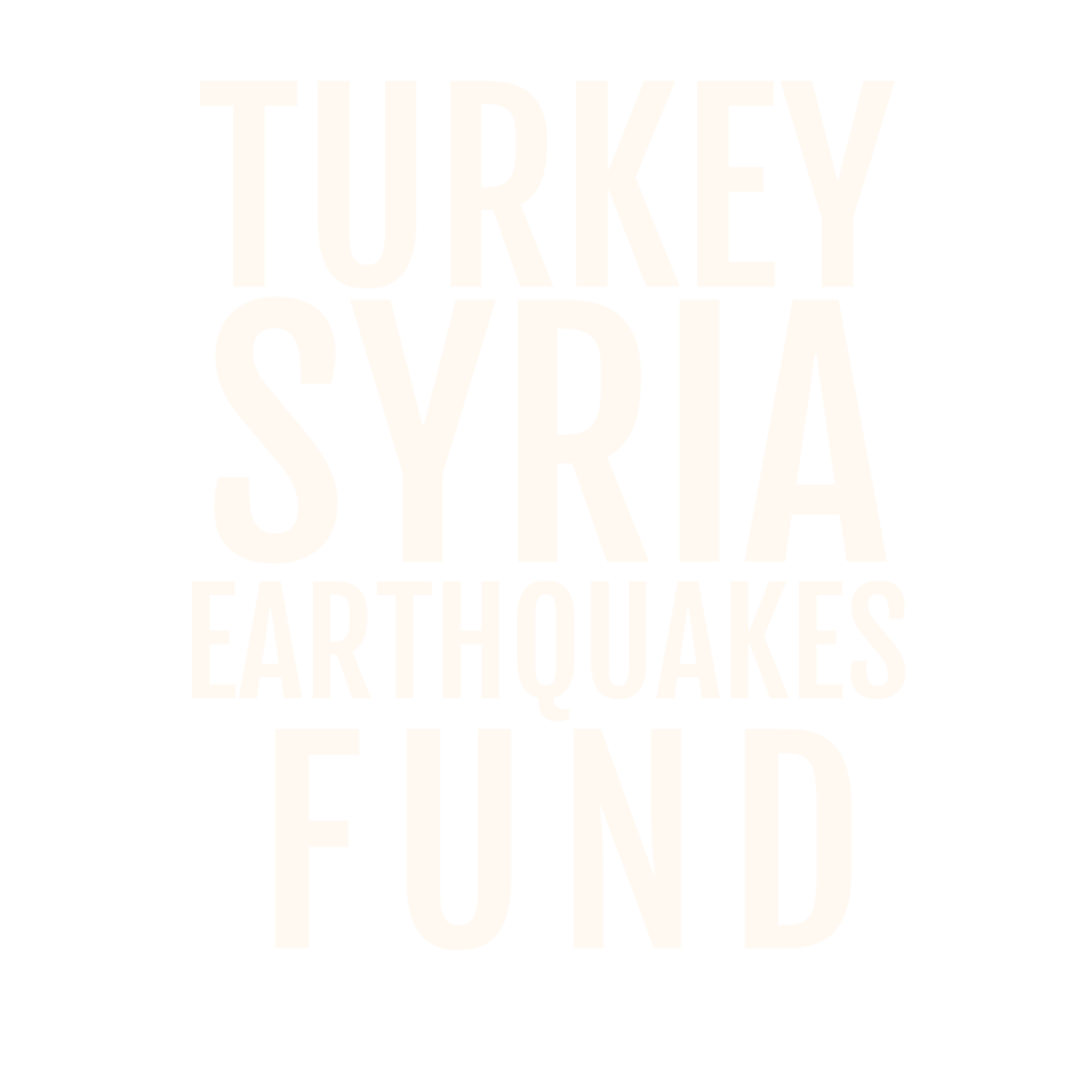 Fundraiser for Syria and Turkey