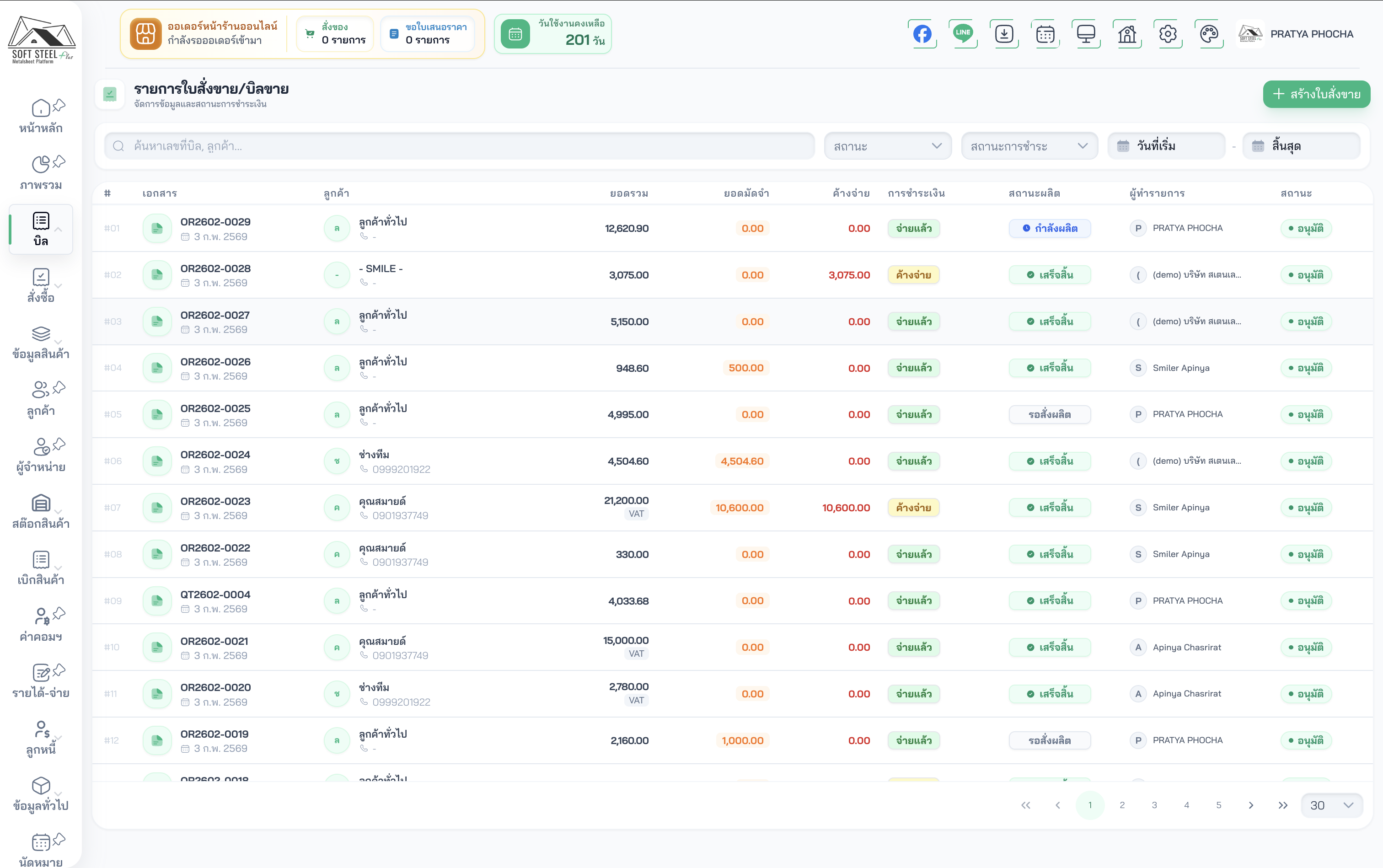 ภาพหน้าจอระบบ SoftSteel มุมมองที่ 3