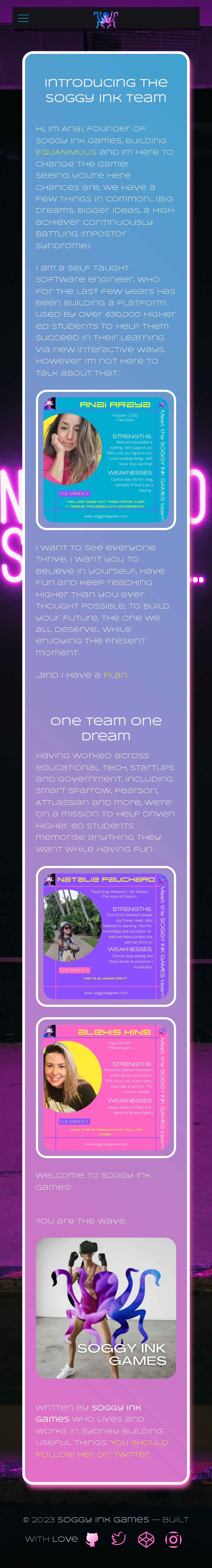 website team intro phone view