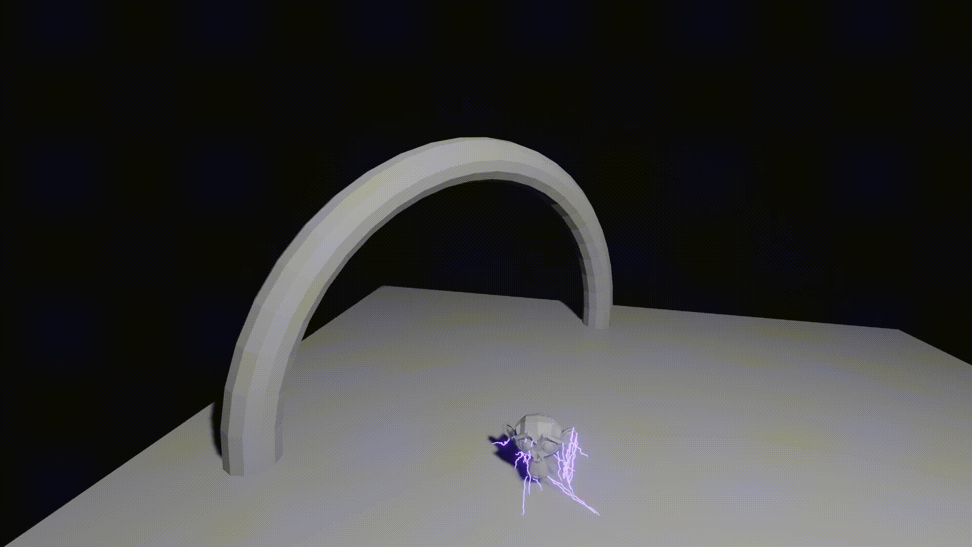 image of the blender monkey shooting off lightning from their head