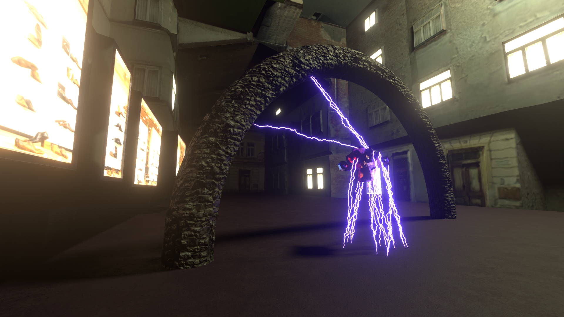 image of the blender monkey shooting off electricity from their head