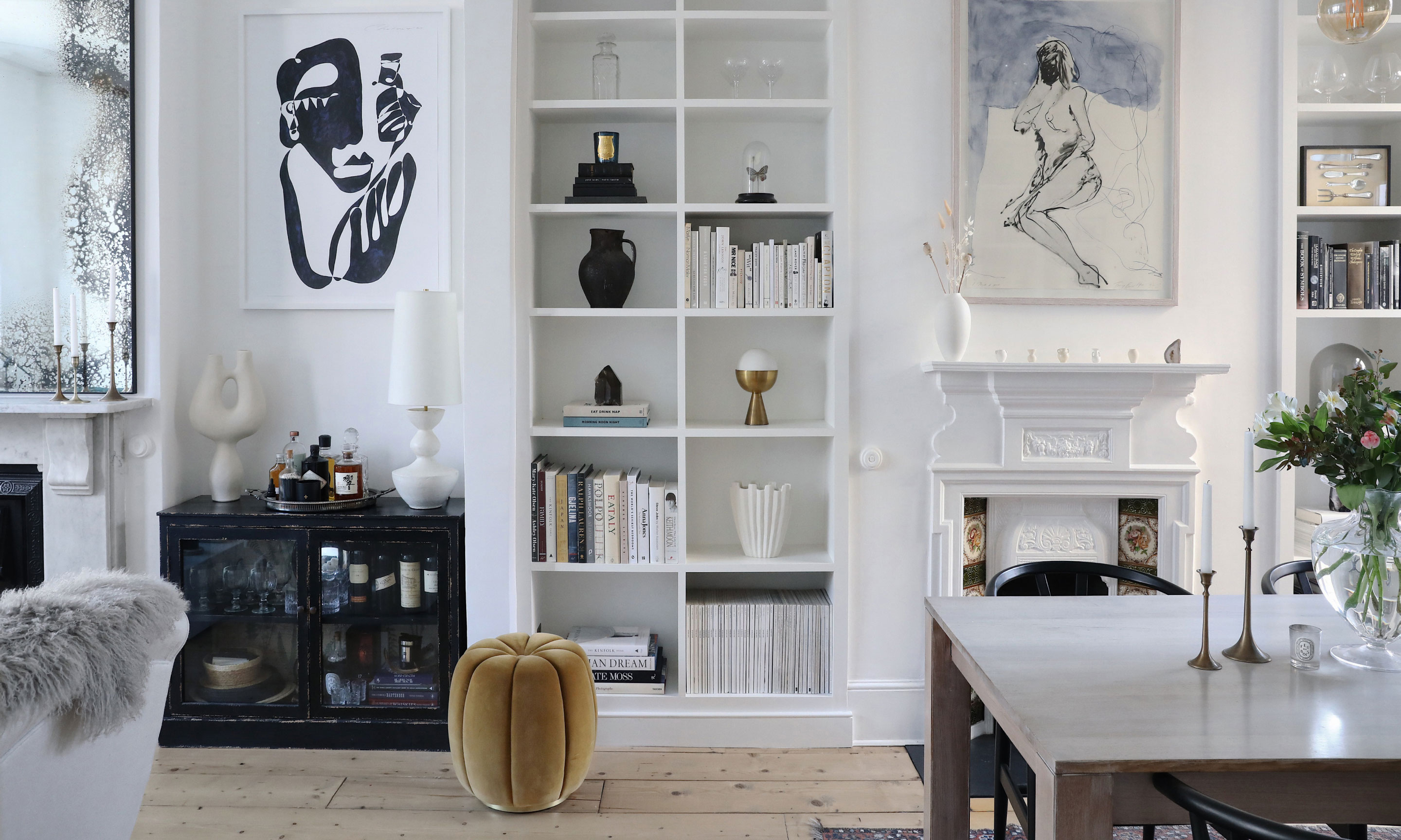 A lounge-like interior.