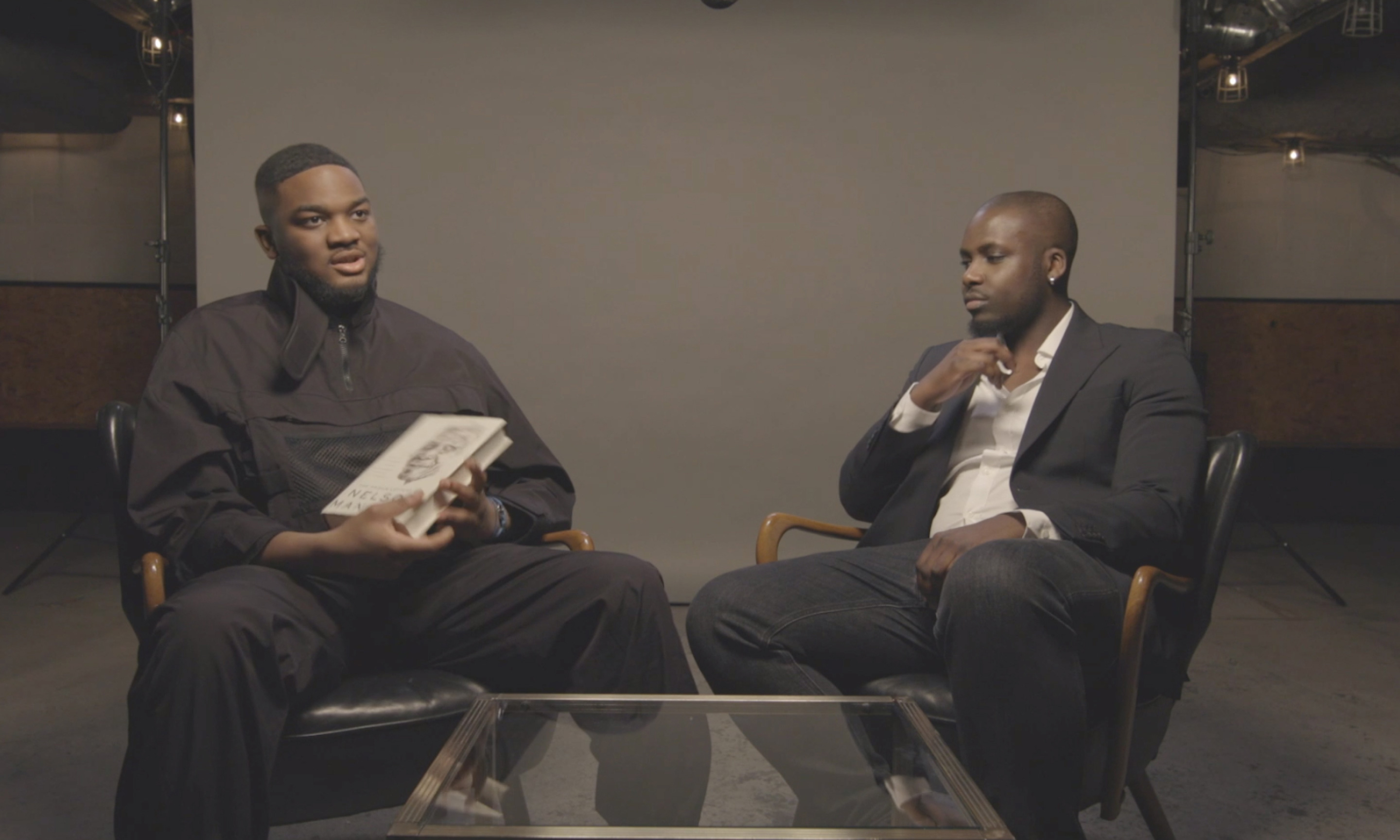 One man interviewing another man.