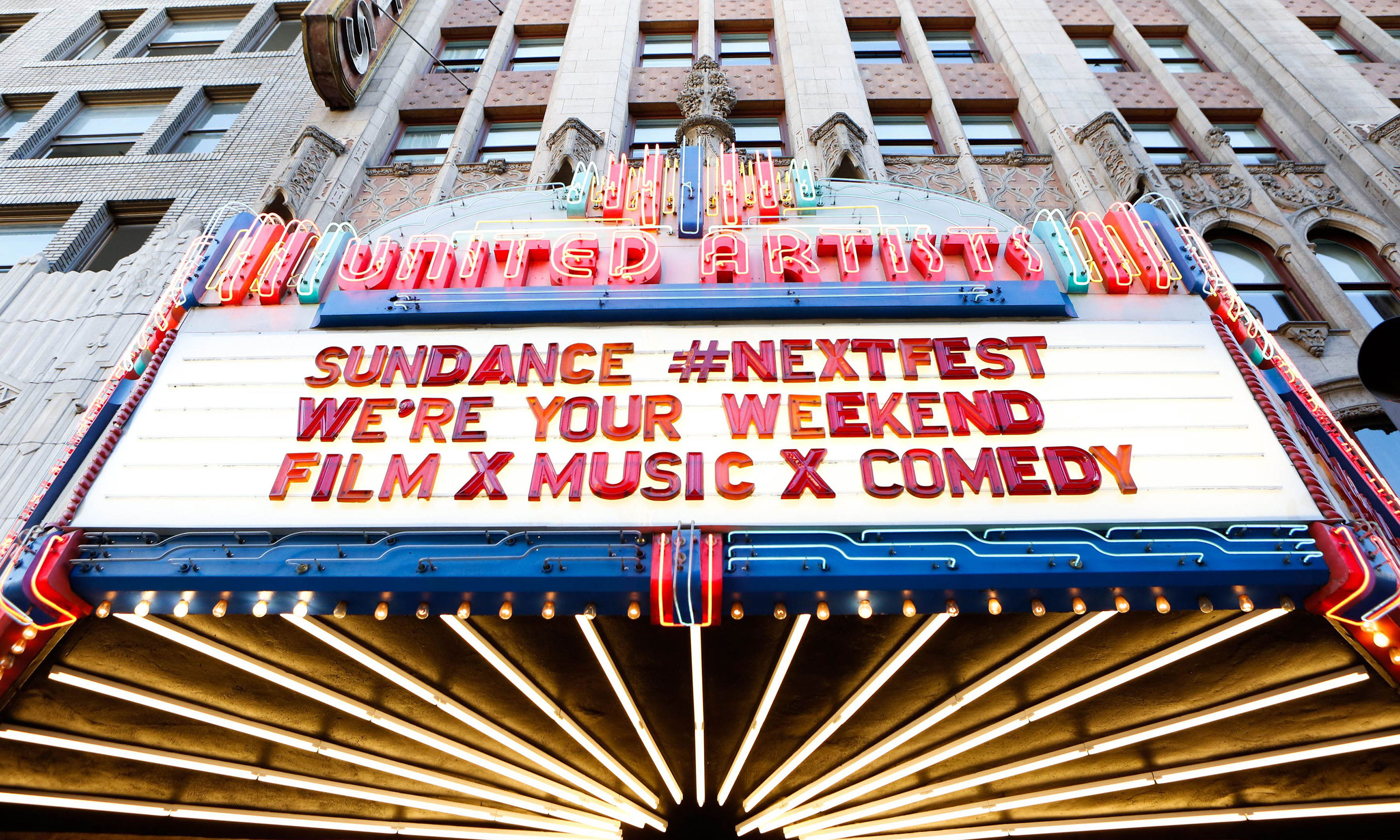 The front awning of a cinema at the Sundance Film Festival.