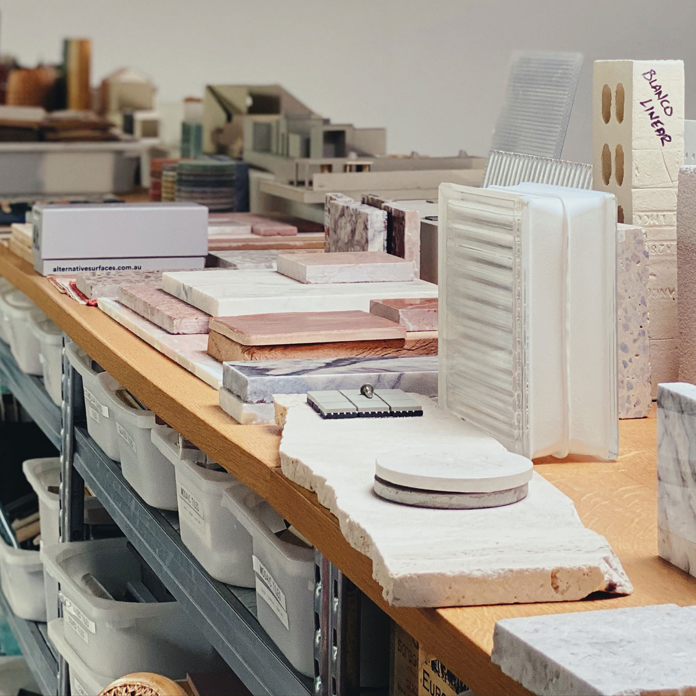 The interior of an architect's studio.