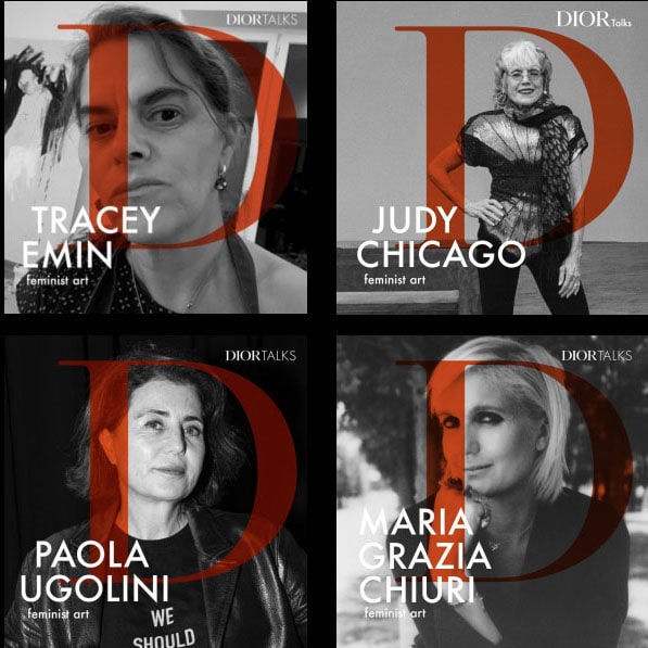 grid of dior campaign posters