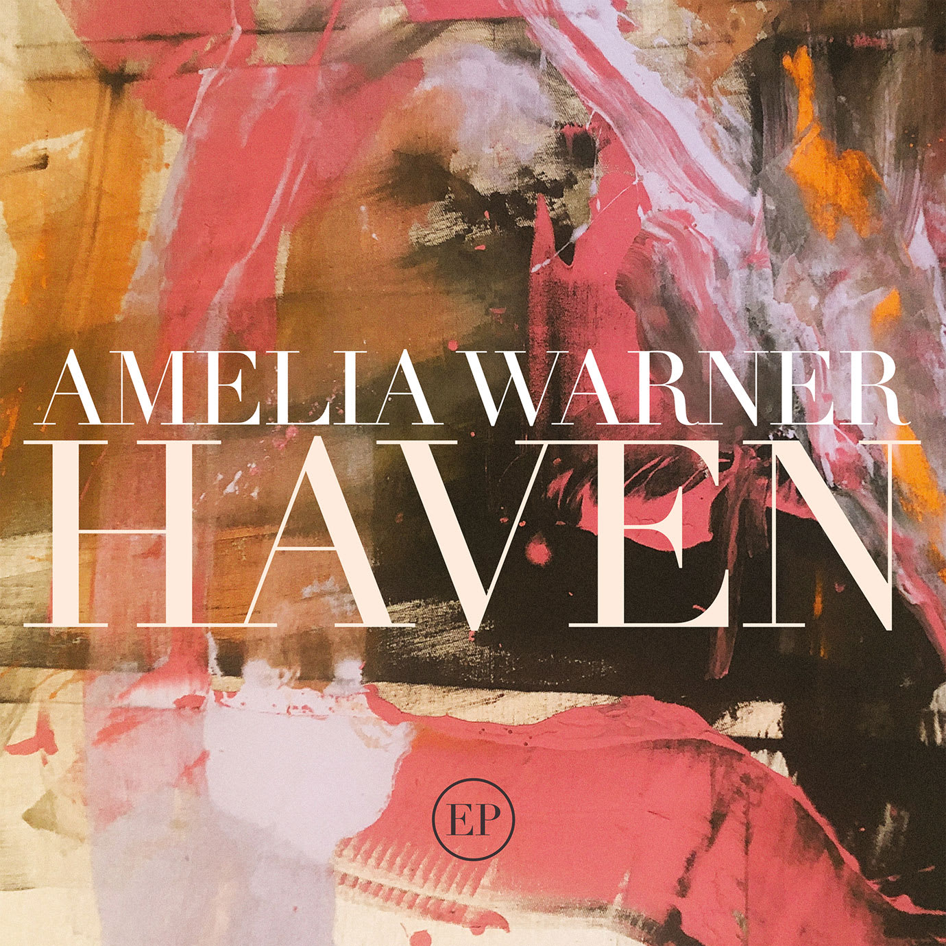An album cover with an abstract painting on it and Amelia Warner Haven written on it.