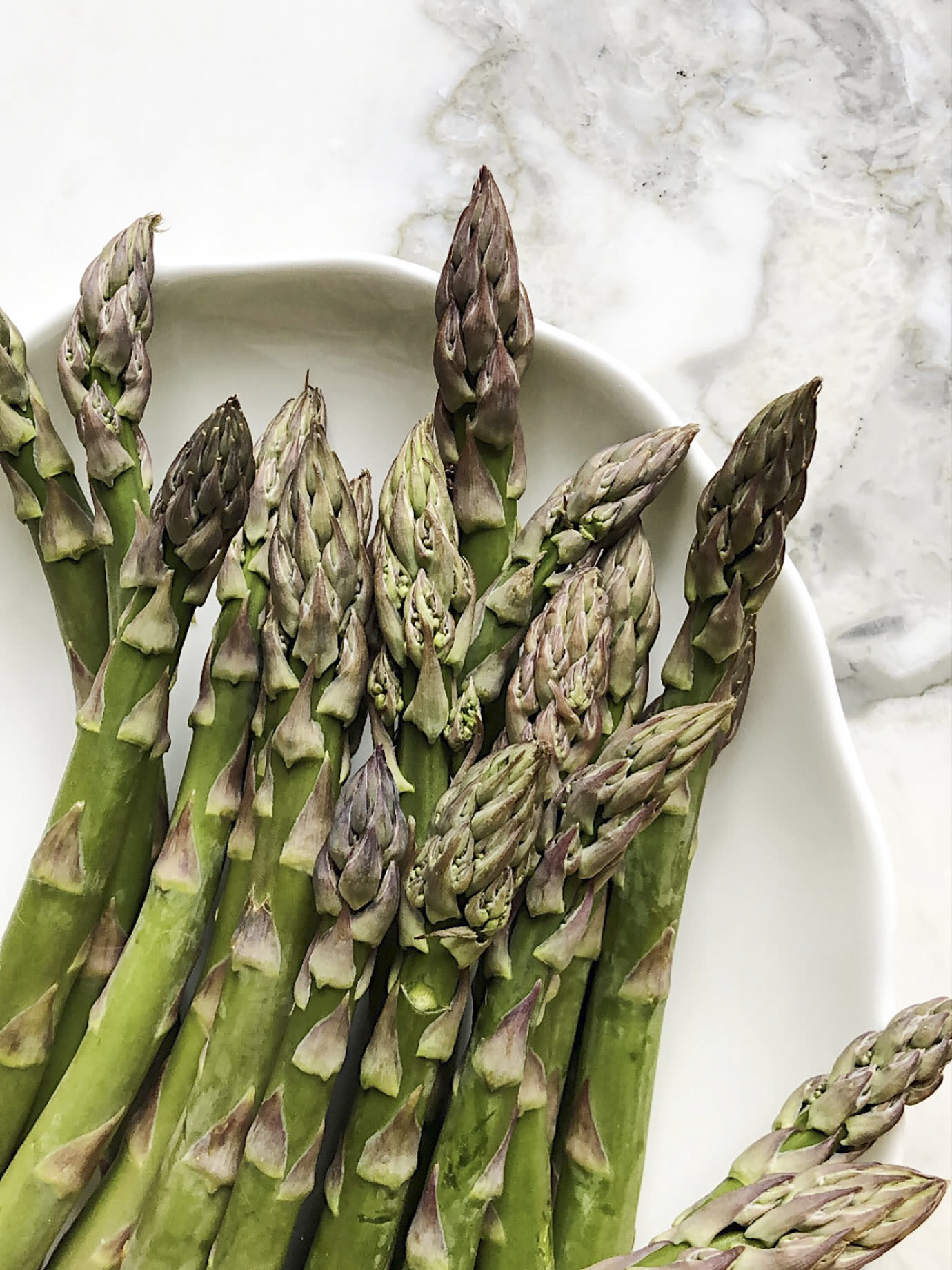 Asparagus on a plate.