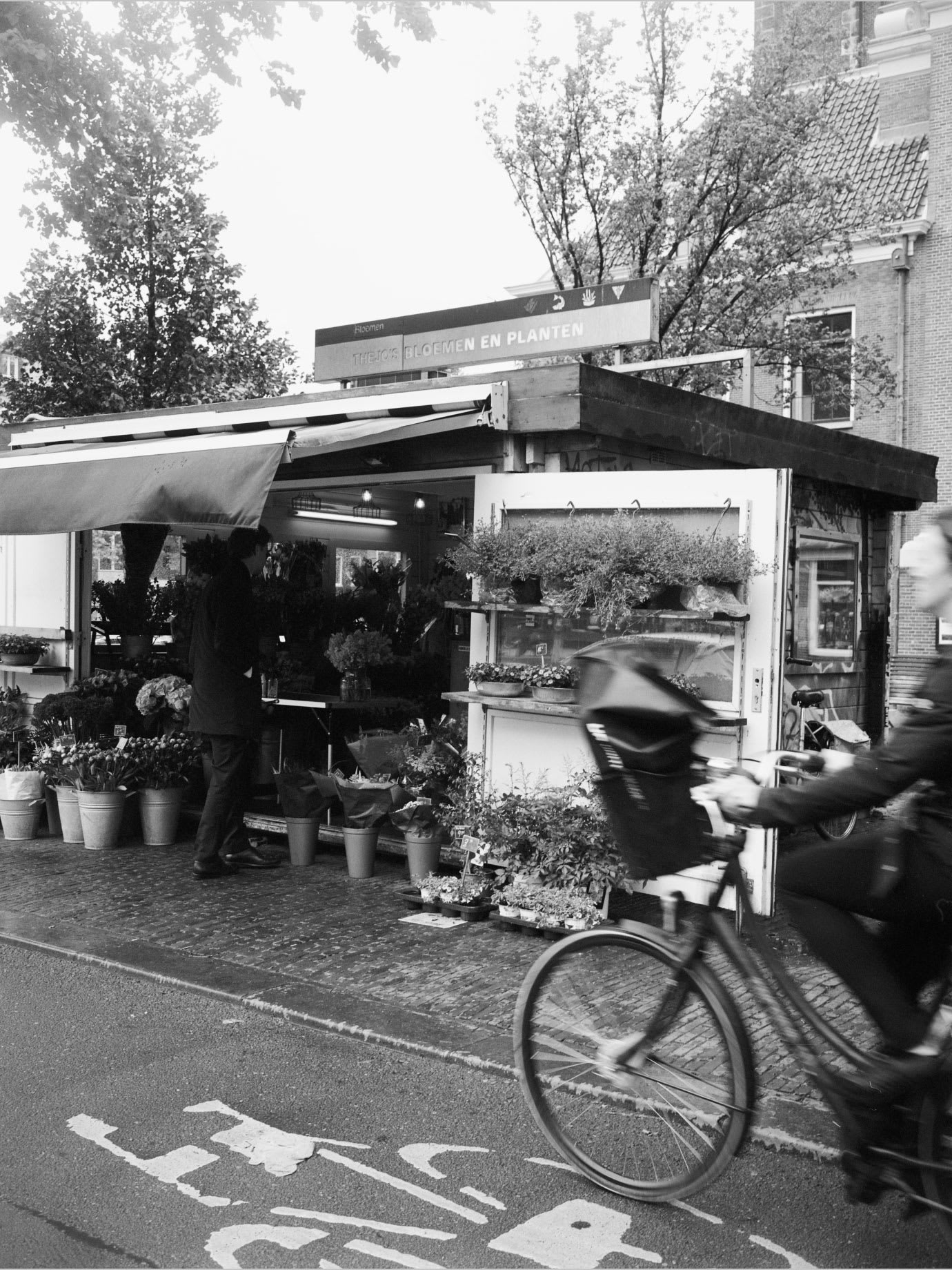A flower stall.