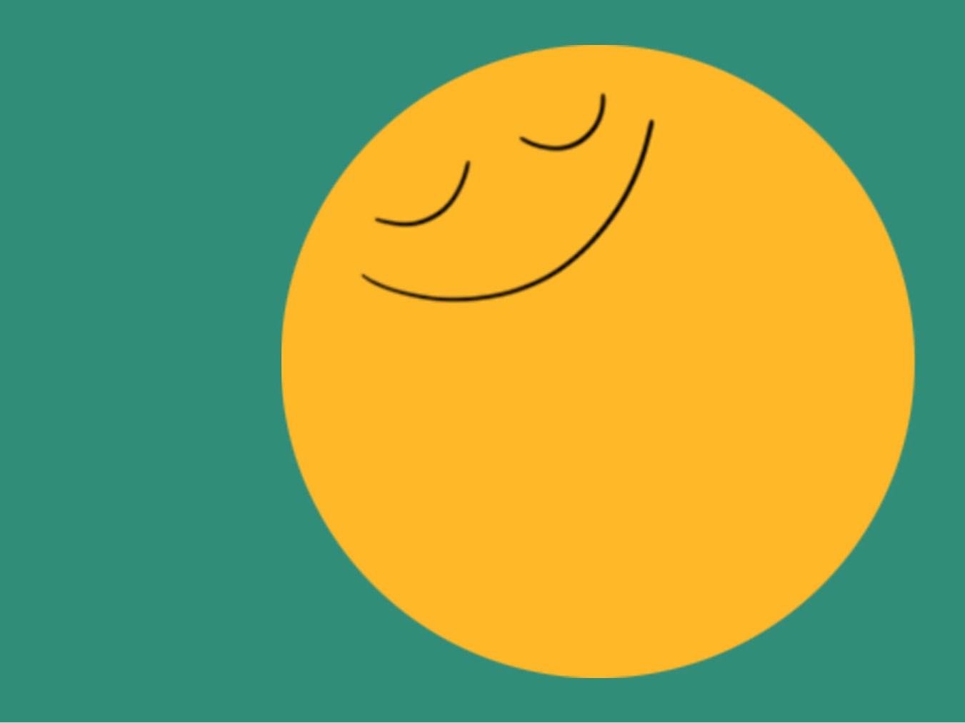illustration of yellow dot with smiling face