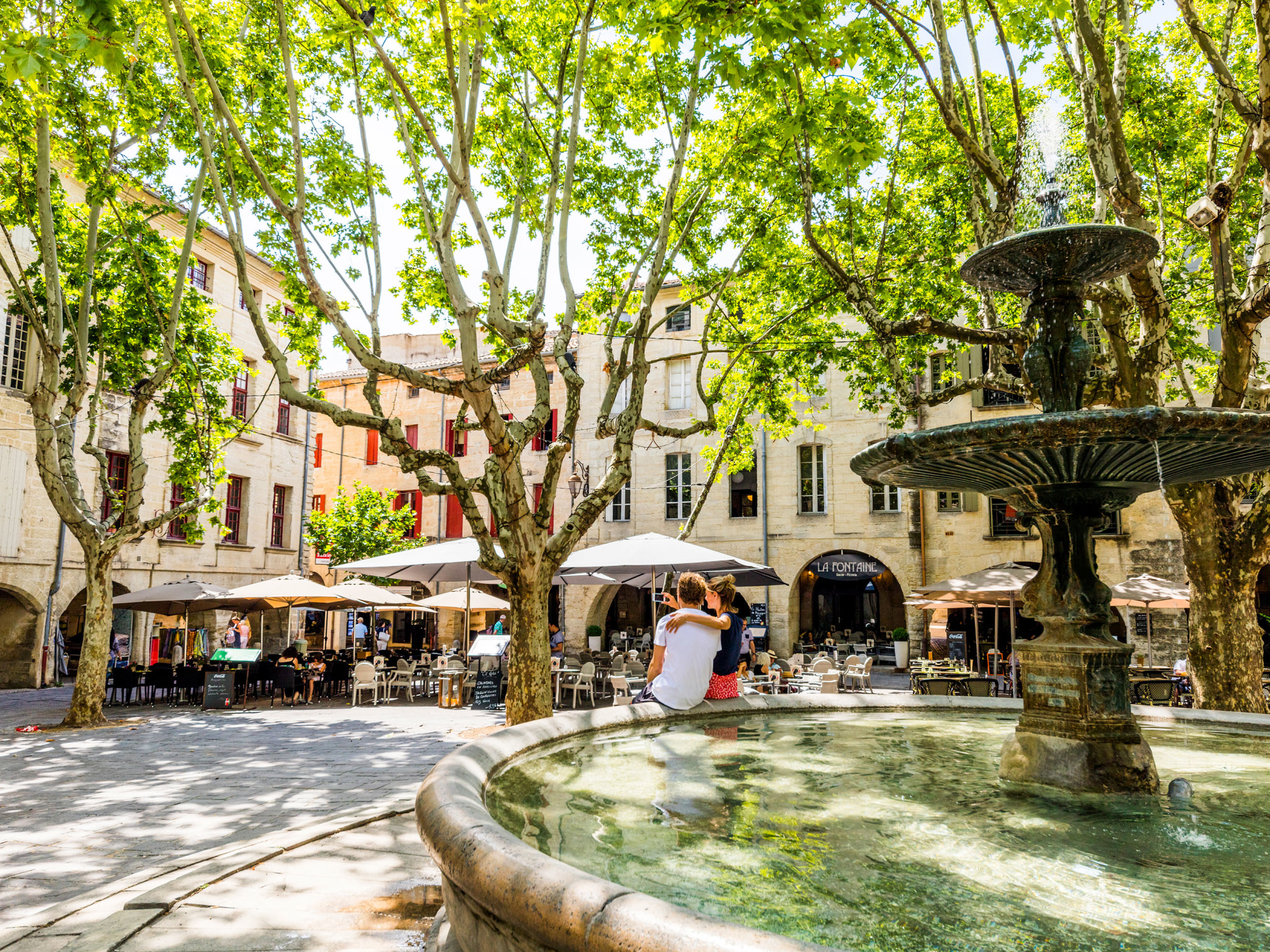 A square in a country village.