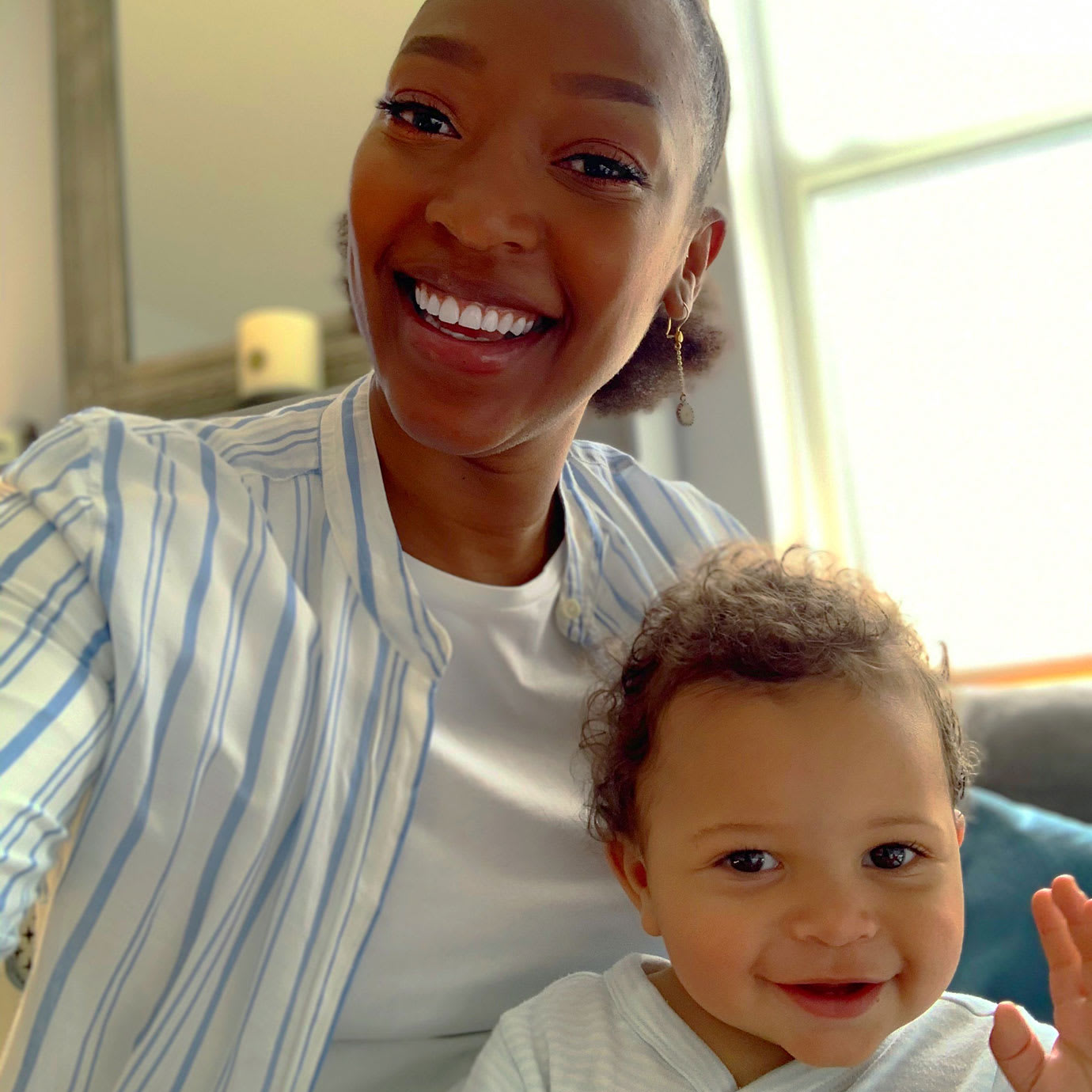 A woman and her baby.
