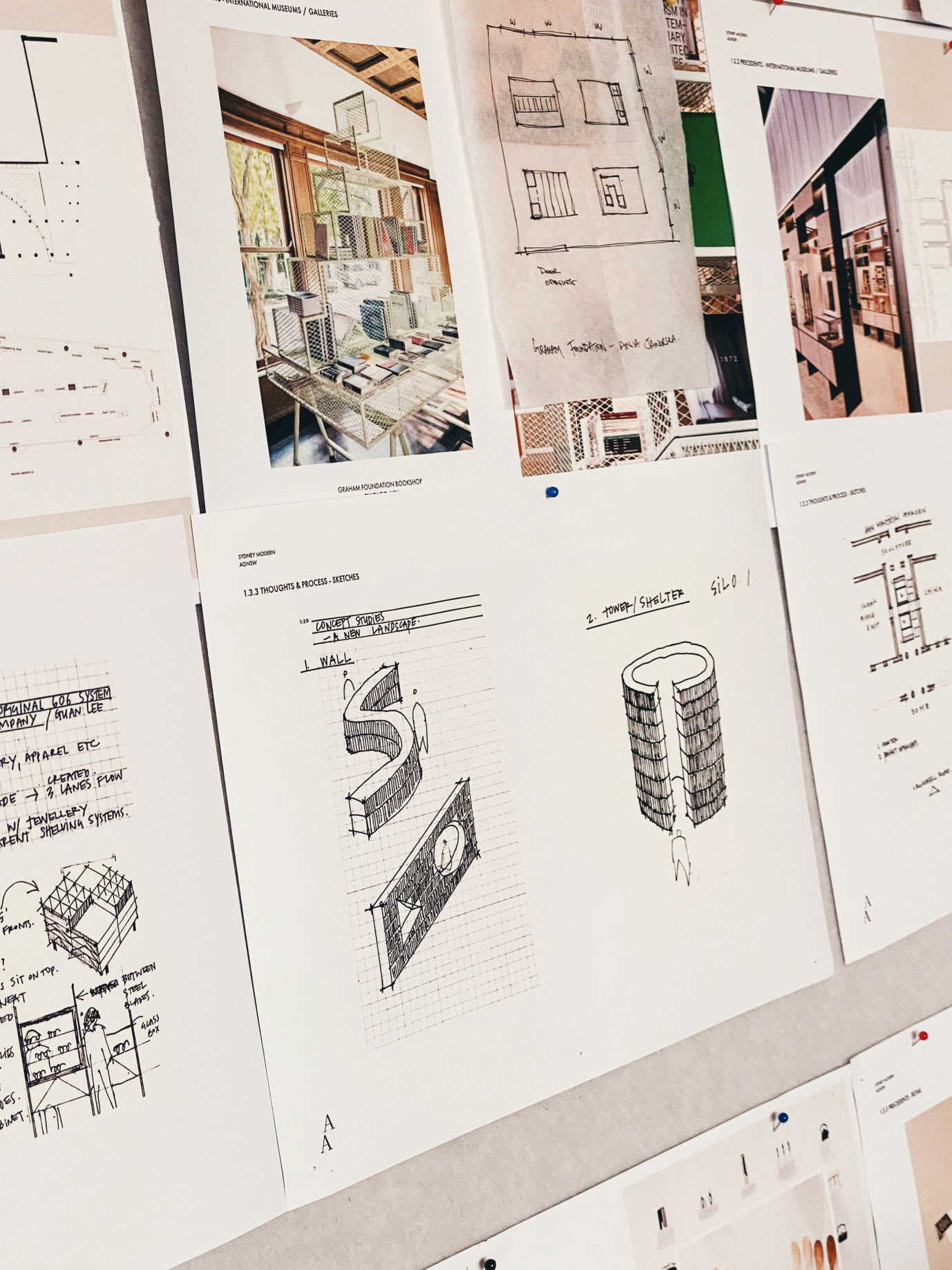 The interior of an architect's studio.